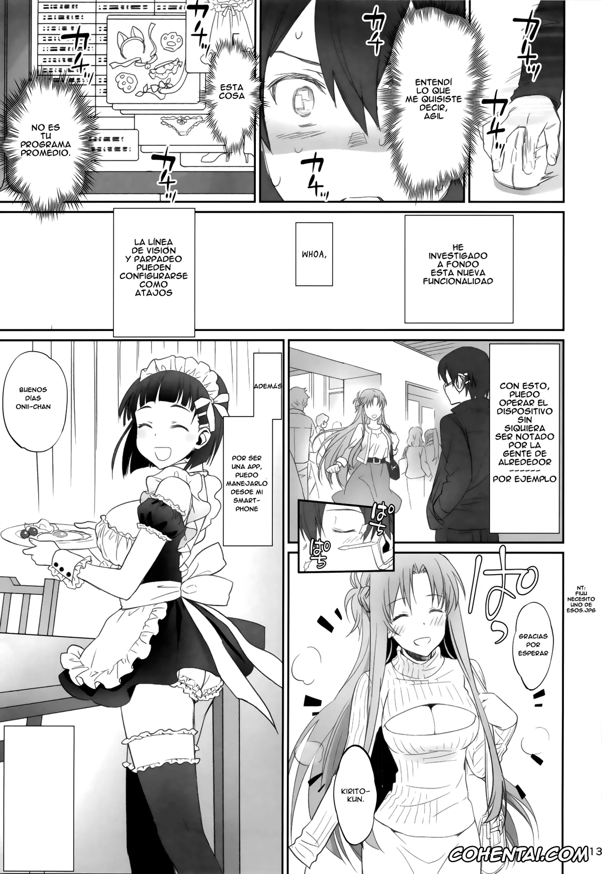 Sword Art Online xxx, Asuna Yuuki xxx, Kazuto Kirigaya | Kirito xxx, Suguha Kirigaya xxx, Voyeuristic Disorder (Sword Art Online), pagina 13