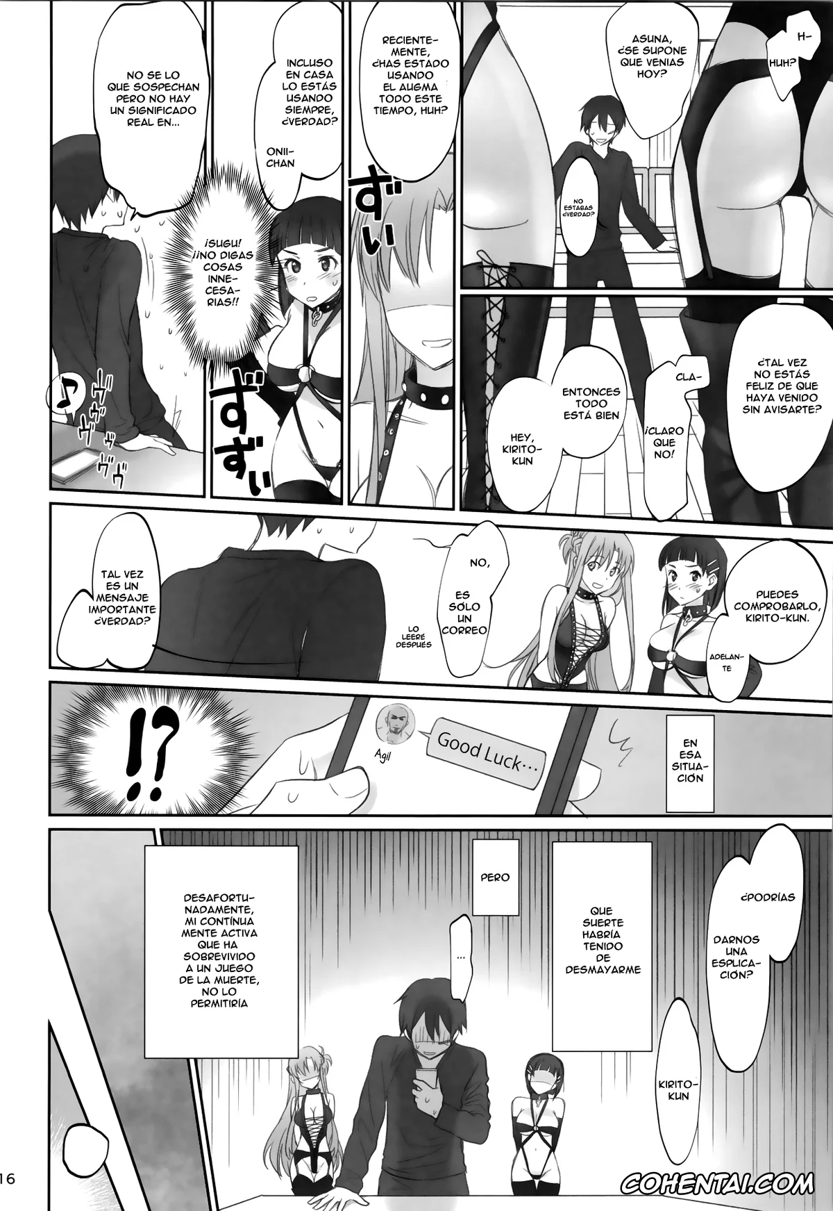Sword Art Online xxx, Asuna Yuuki xxx, Kazuto Kirigaya | Kirito xxx, Suguha Kirigaya xxx, Voyeuristic Disorder (Sword Art Online), pagina 16