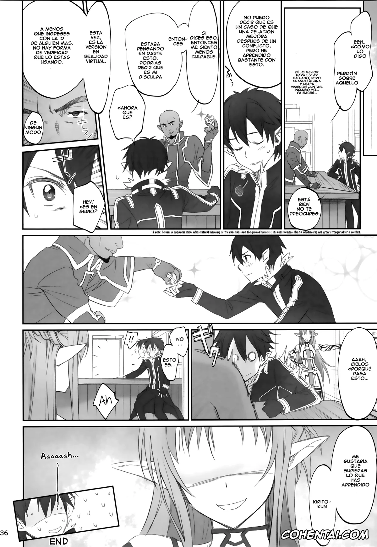 Sword Art Online hentai, Asuna Yuuki hentai, Kazuto Kirigaya | Kirito hentai, Suguha Kirigaya hentai, Voyeuristic Disorder (Sword Art Online), pagina 36