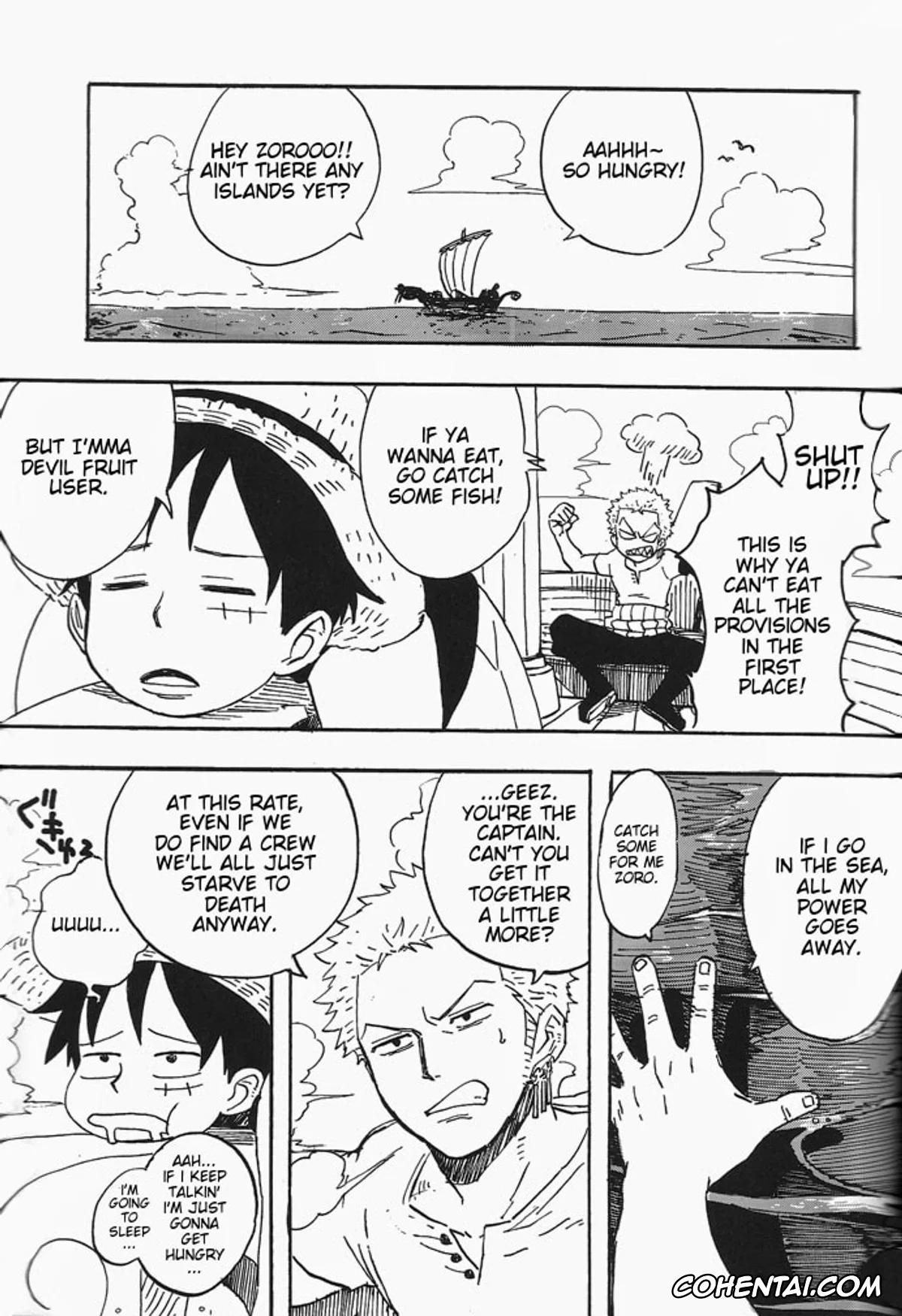 One Piece xxx, Monkey D. Luffy xxx, Roronoa Zoro xxx, Hamu. (One Piece), pagina 4