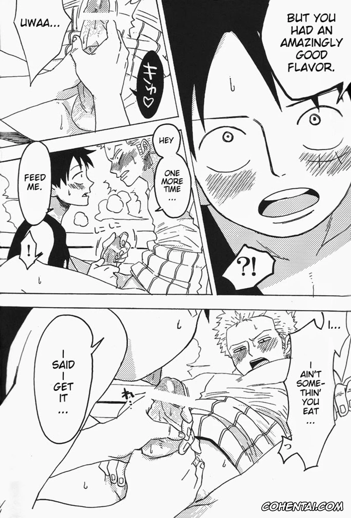 One Piece hentai, Monkey D. Luffy hentai, Roronoa Zoro hentai, Hamu. (One Piece), pagina 12