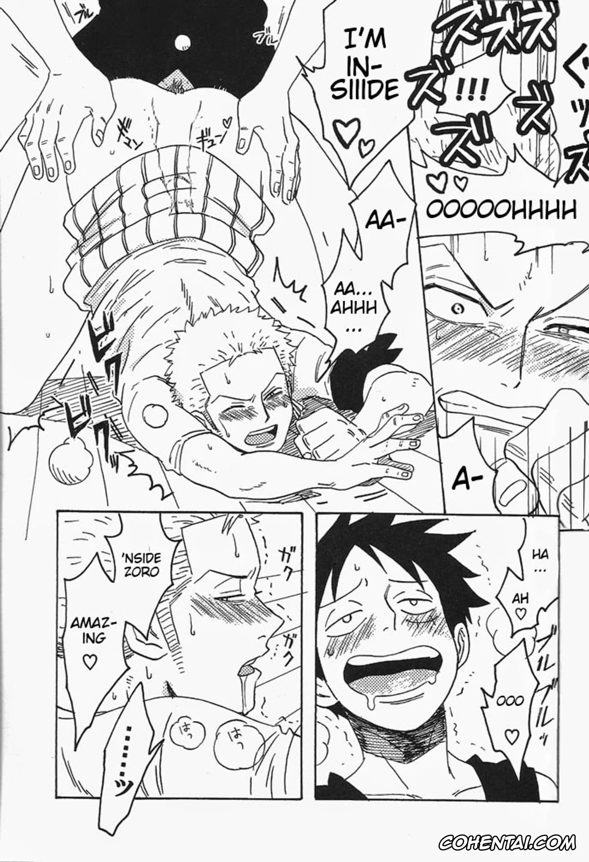 One Piece xxx, Monkey D. Luffy xxx, Roronoa Zoro xxx, Hamu. (One Piece), pagina 22