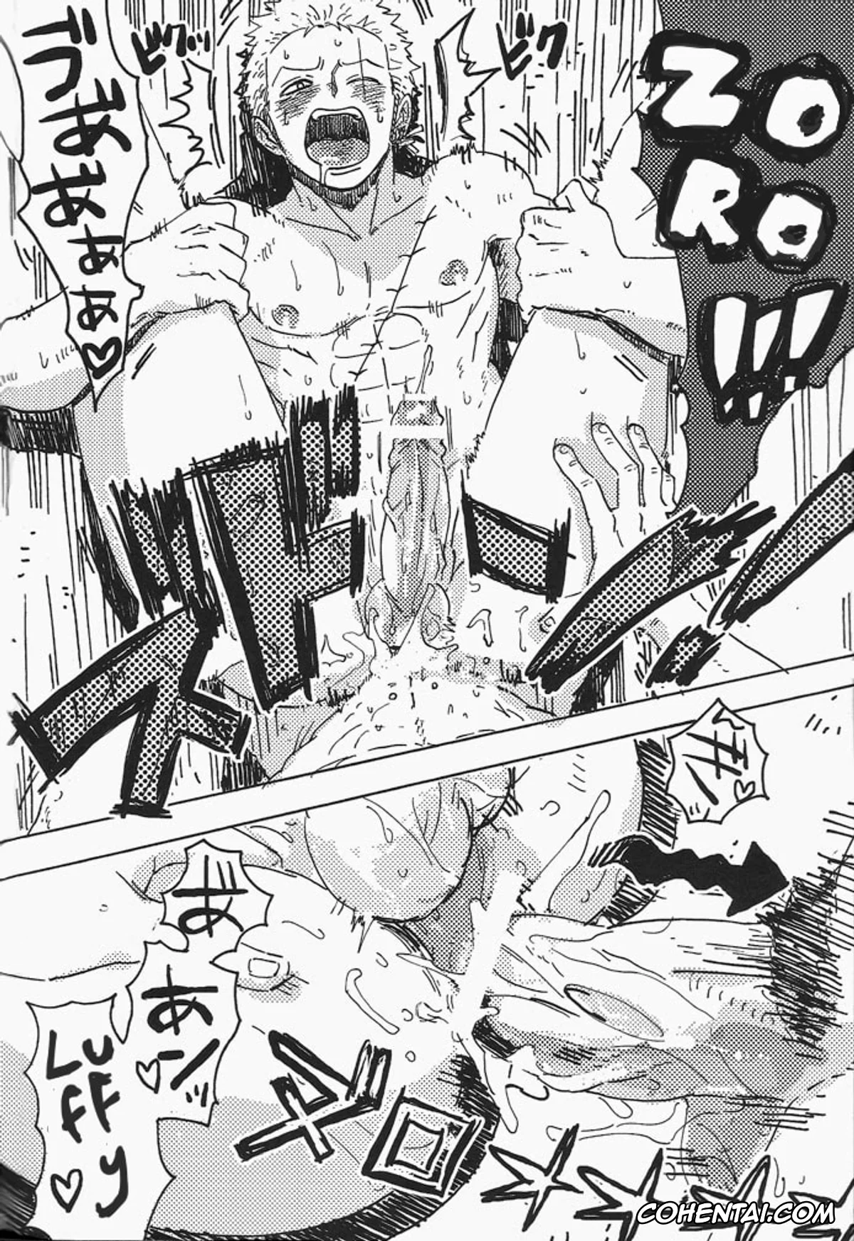 One Piece hentai, Monkey D. Luffy hentai, Roronoa Zoro hentai, Hamu. (One Piece), pagina 39
