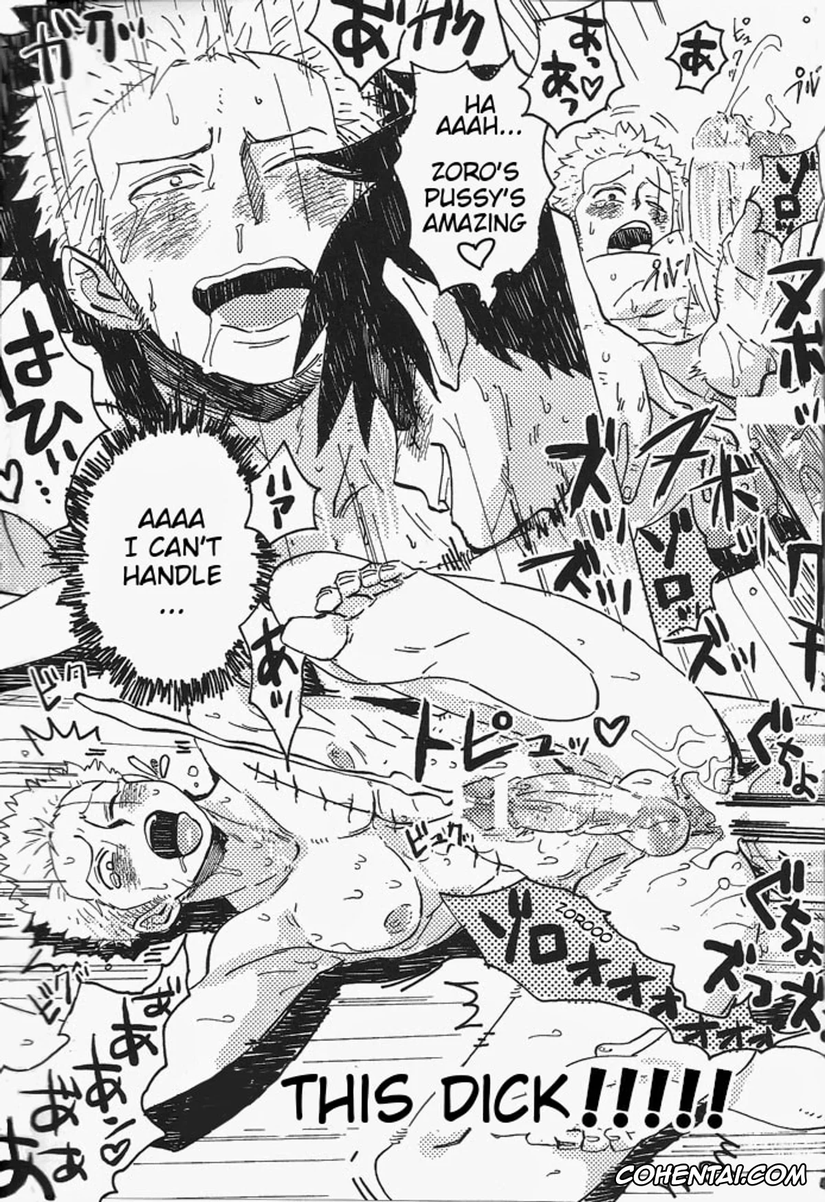 One Piece xxx, Monkey D. Luffy xxx, Roronoa Zoro xxx, Hamu. (One Piece), pagina 40