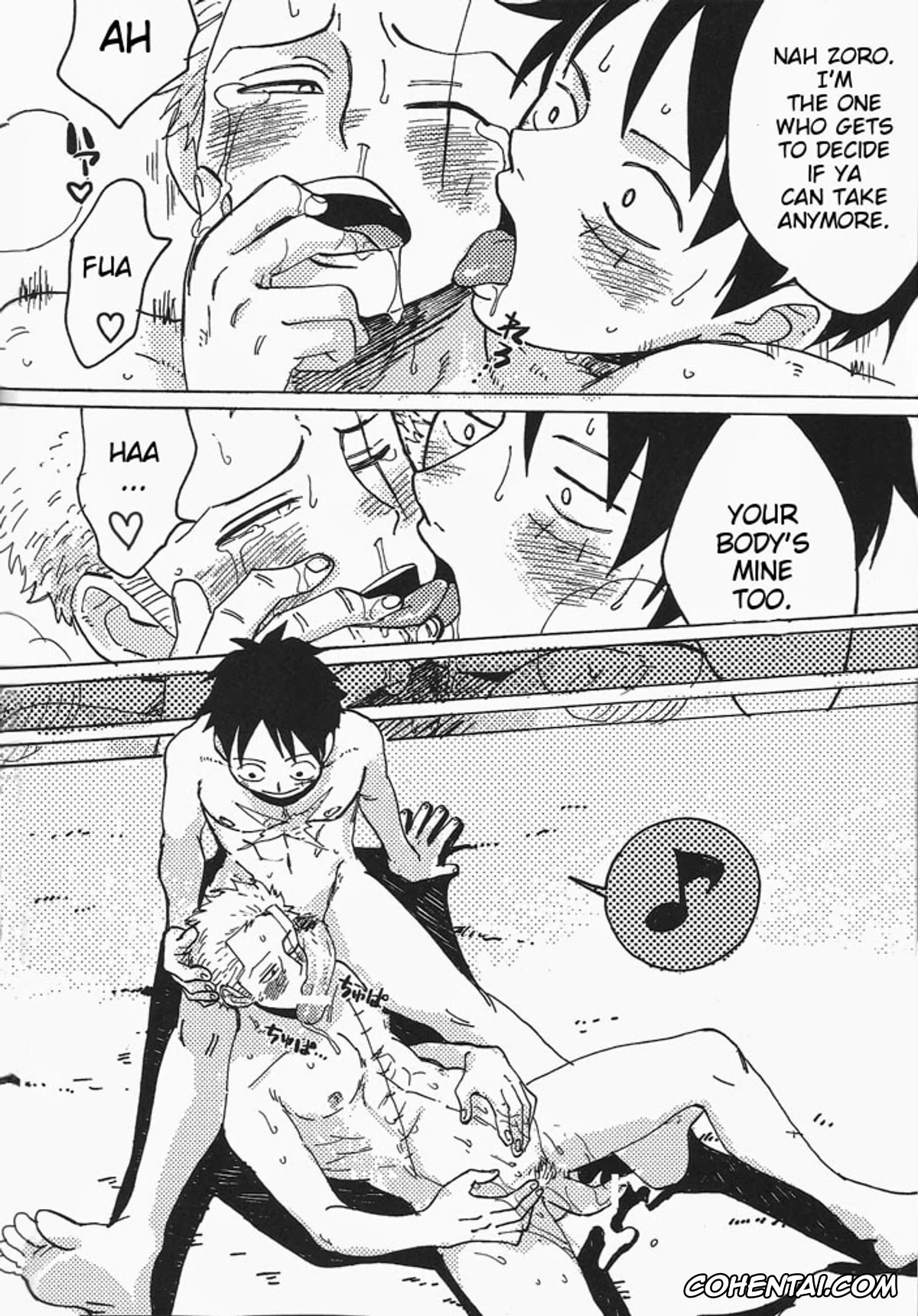 One Piece hentai, Monkey D. Luffy hentai, Roronoa Zoro hentai, Hamu. (One Piece), pagina 45