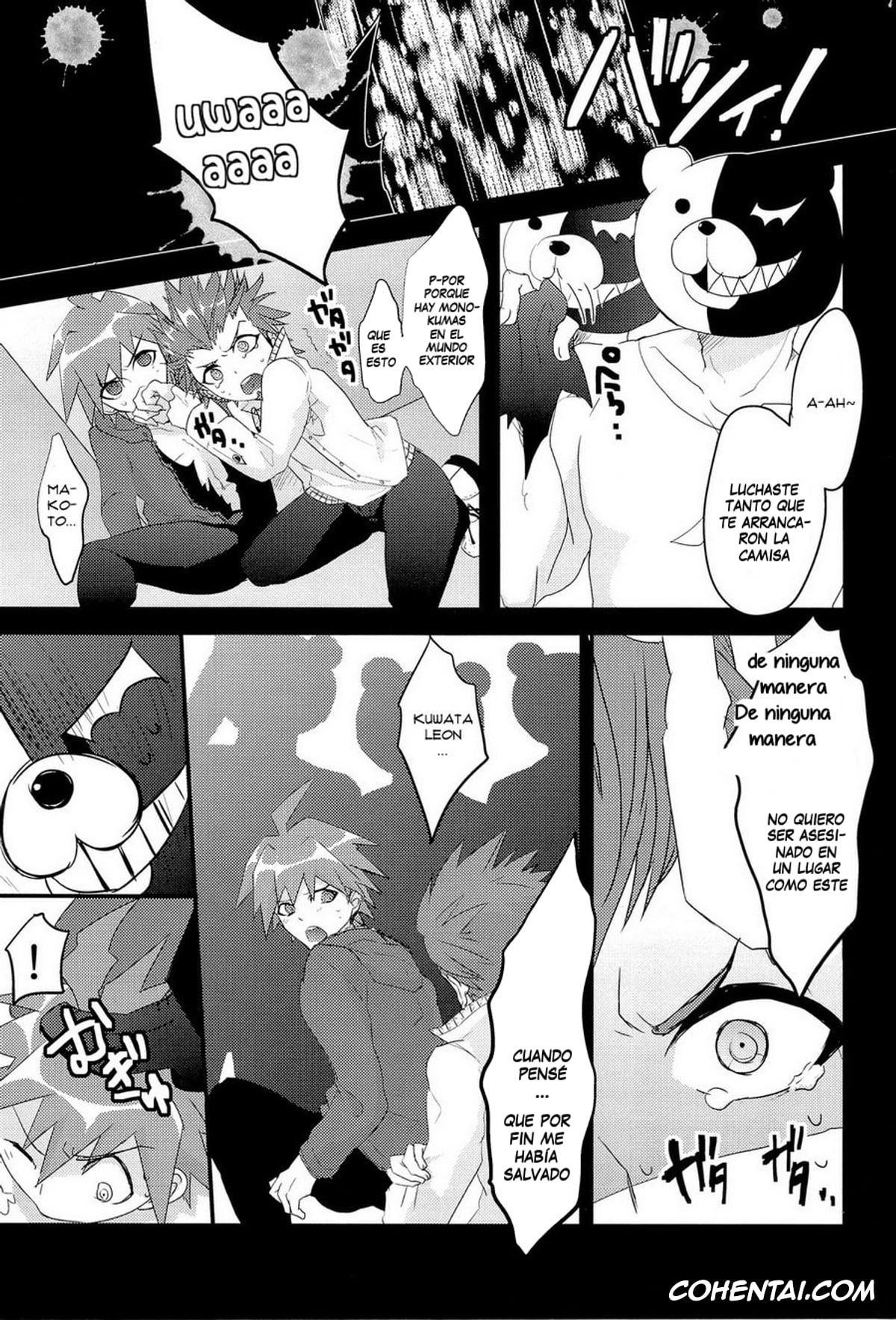 Danganronpa xxx, Kiyotaka Ishimaru xxx, Leon Kuwata xxx, Makoto Naegi xxx, Mondo Oowada xxx, Yasuhiro Hagakure xxx, Unbreakable (Danganronpa), pagina 7