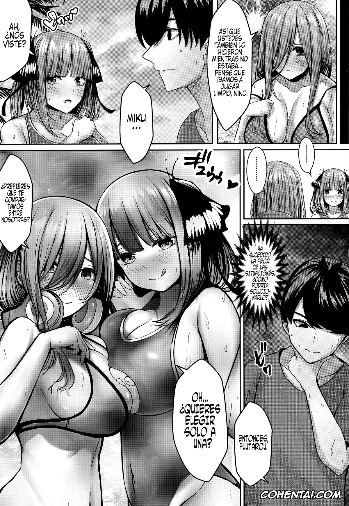Gotoubun No Hanayome | The Quintessential Quintuplets xxx, Fuutarou Uesugi xxx, Miku Nakano xxx, Nino Nakano xxx, Kouhei ni Ikou ze! – 2toubun no sex on beach (Gotoubun no Hanayome), pagina 16
