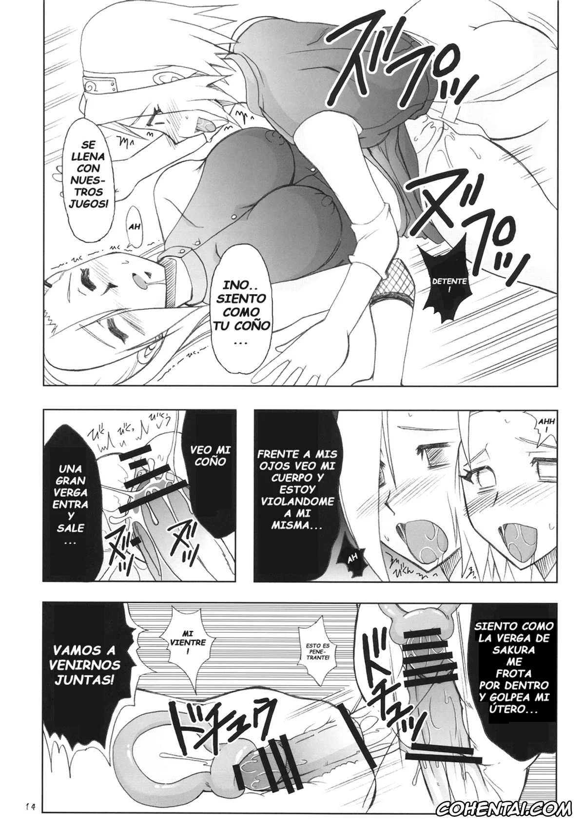 NARUTO porno, Ino Yamanaka porno, Sakura Haruno porno, Futanari Kokoro Tenshin (Naruto), pagina 14