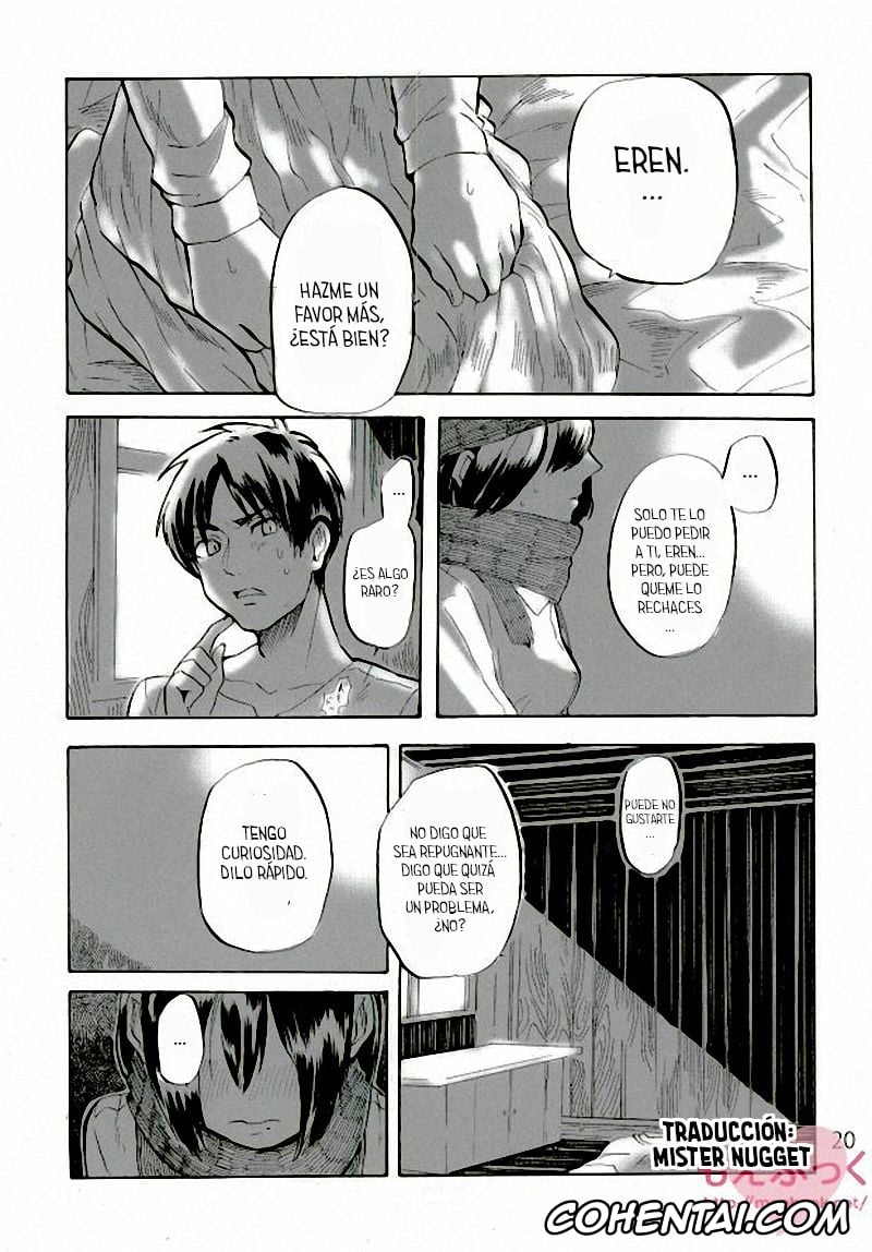 Shingeki No Kyojin | Attack On Titan xxx, Eren Jaeger xxx, Mikasa Ackerman xxx, Muchi na Watashi ni Amai Kiss o (Shingeki no Kyojin), pagina 19