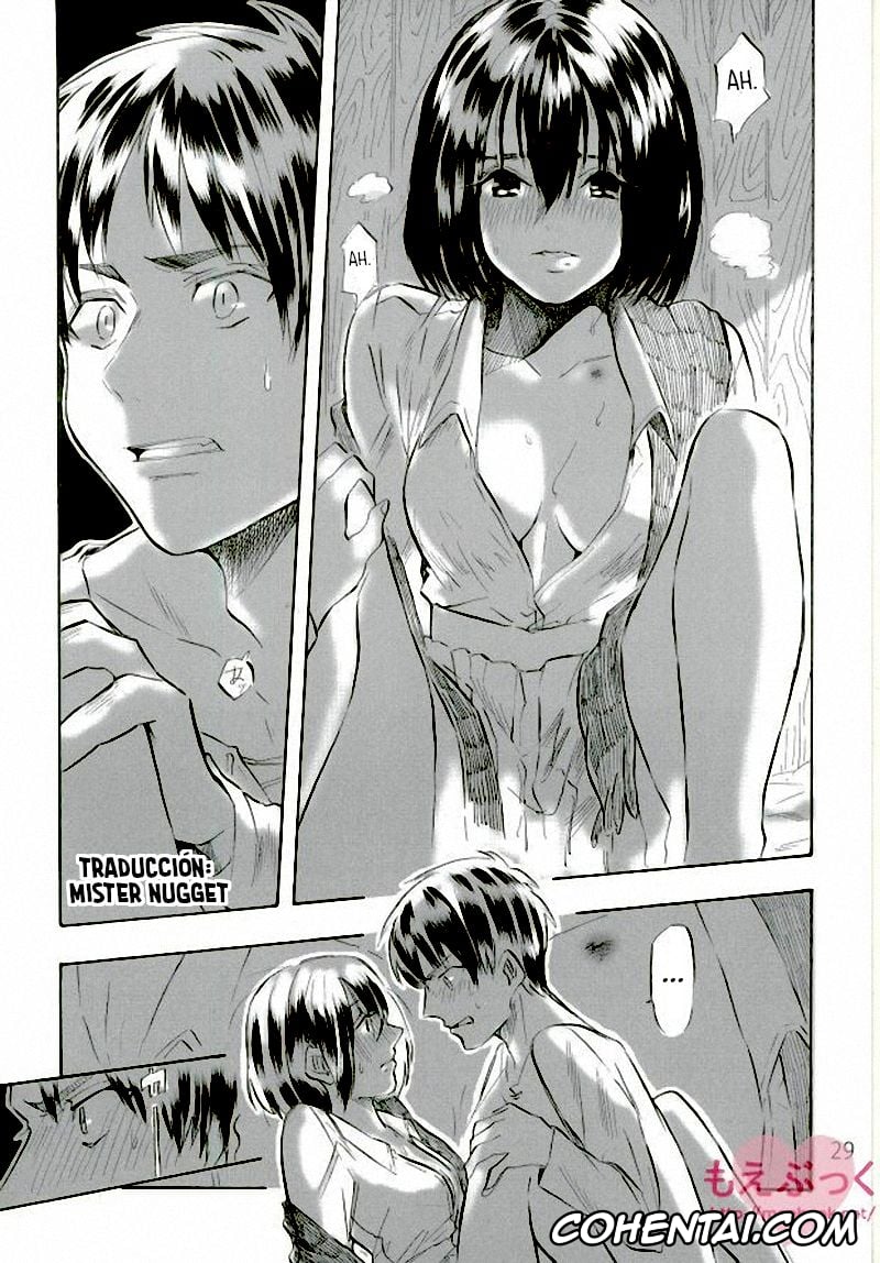 Shingeki No Kyojin | Attack On Titan xxx, Eren Jaeger xxx, Mikasa Ackerman xxx, Muchi na Watashi ni Amai Kiss o (Shingeki no Kyojin), pagina 28