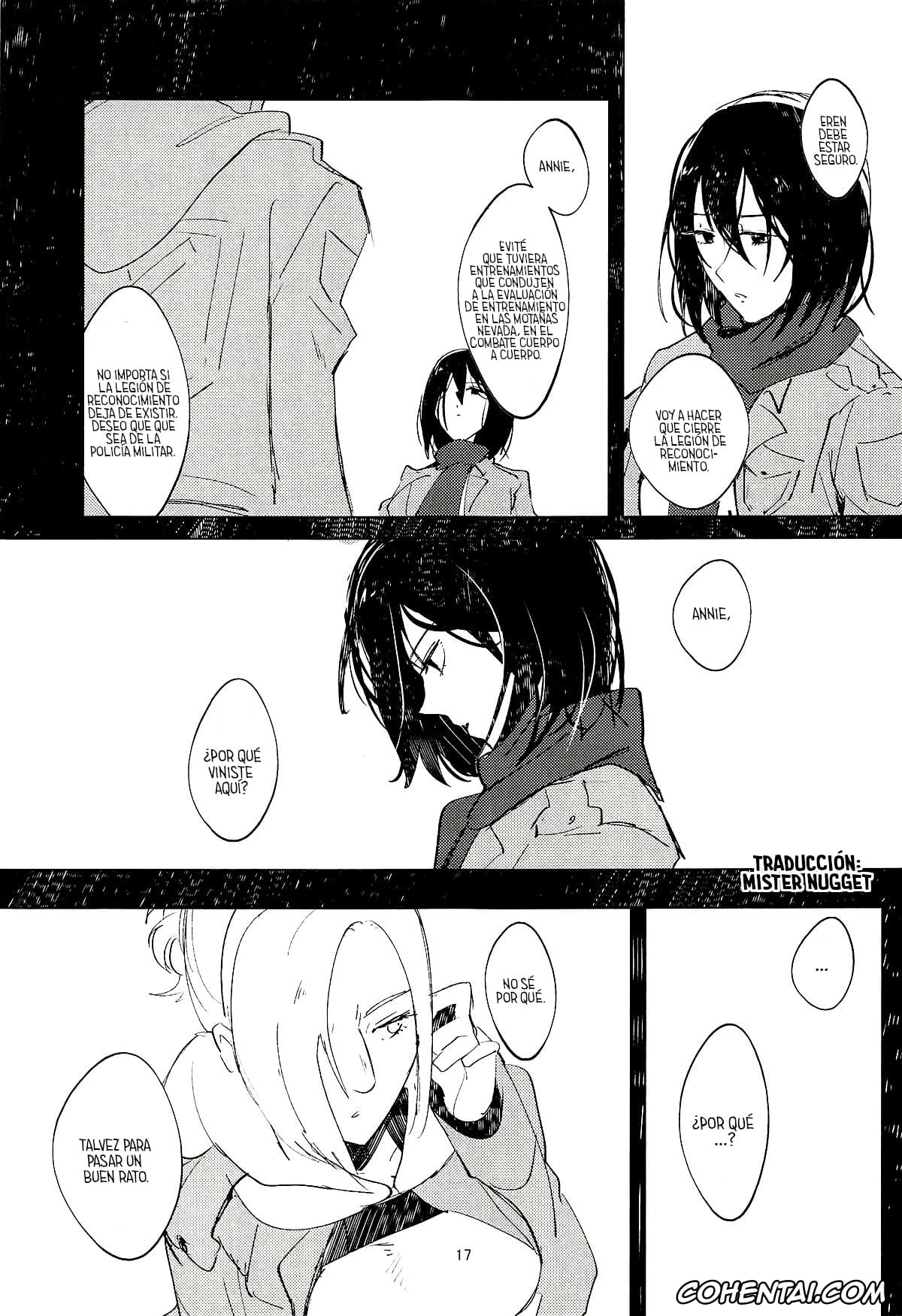 Shingeki No Kyojin | Attack On Titan xxx, Annie Leonhart xxx, Hange Zoe xxx, Mikasa Ackerman xxx, Guinea Pig (Shingeki no Kyojin), pagina 16
