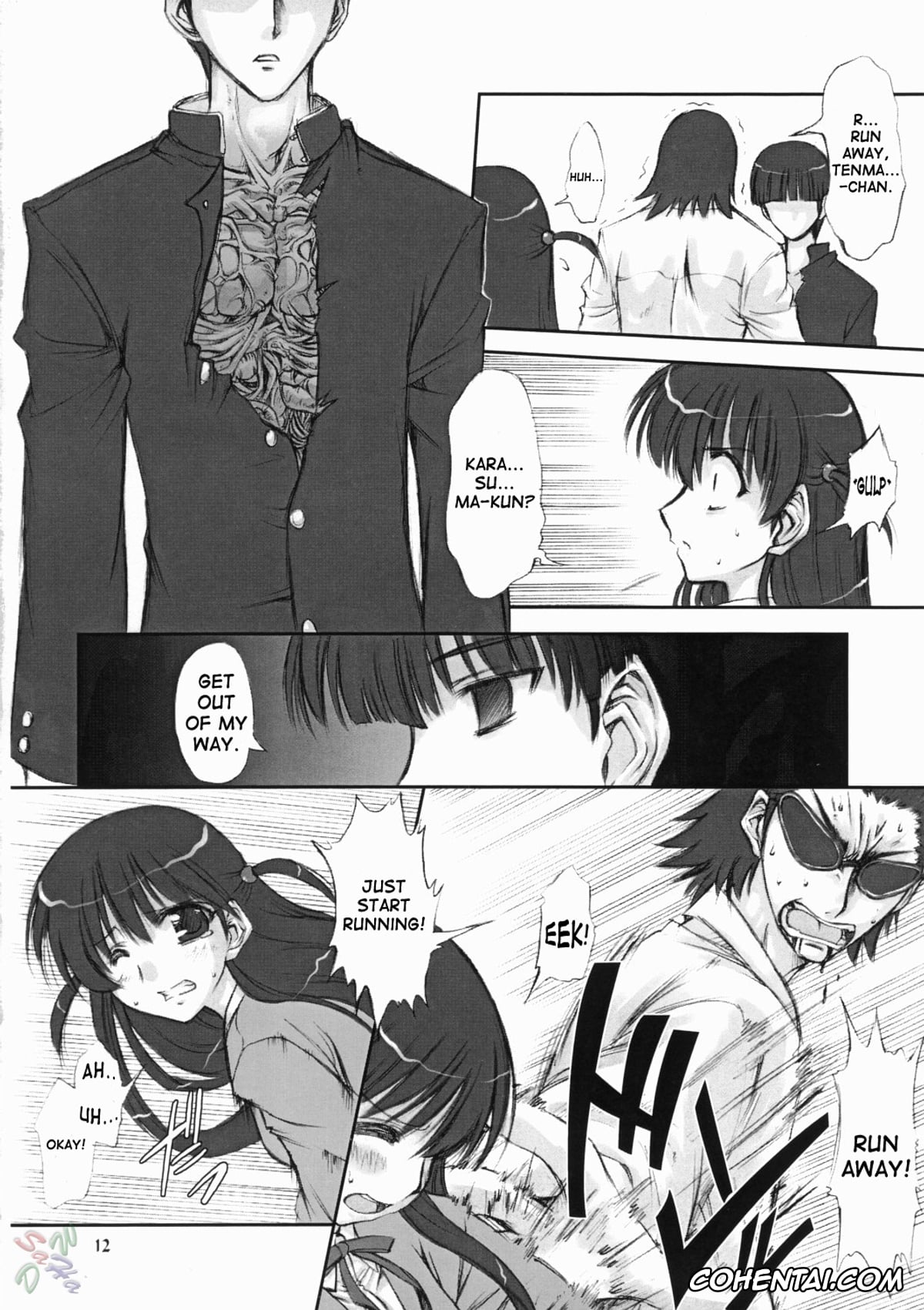School Rumble hentai, Eri Sawachika hentai, Mikoto Suou hentai, Tenma Tsukamoto hentai, Youshoku (School Rumble), pagina 12