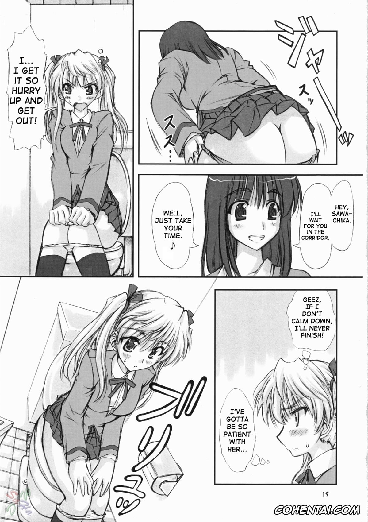 School Rumble hentai, Eri Sawachika hentai, Mikoto Suou hentai, Tenma Tsukamoto hentai, Youshoku (School Rumble), pagina 15