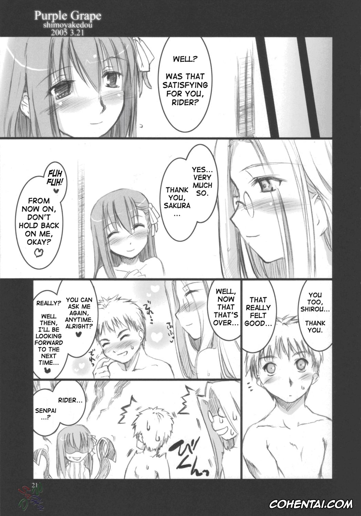 Fate/stay night porno, Rider porno, Sakura Matou porno, Shirou Emiya porno, Purple Grape (Fate/stay night), pagina 20