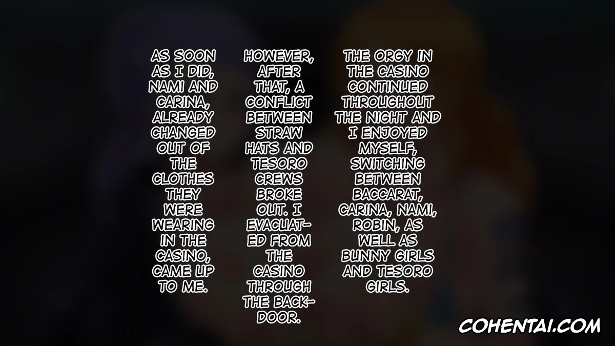One Piece xxx, Baccarat xxx, Carina xxx, Nami xxx, Nico Robin xxx, Bakunyuu Bitch na Onna Kaizoku-tachi ni Tanetsuke Segamarete ~Gold~ (One Piece), pagina 112