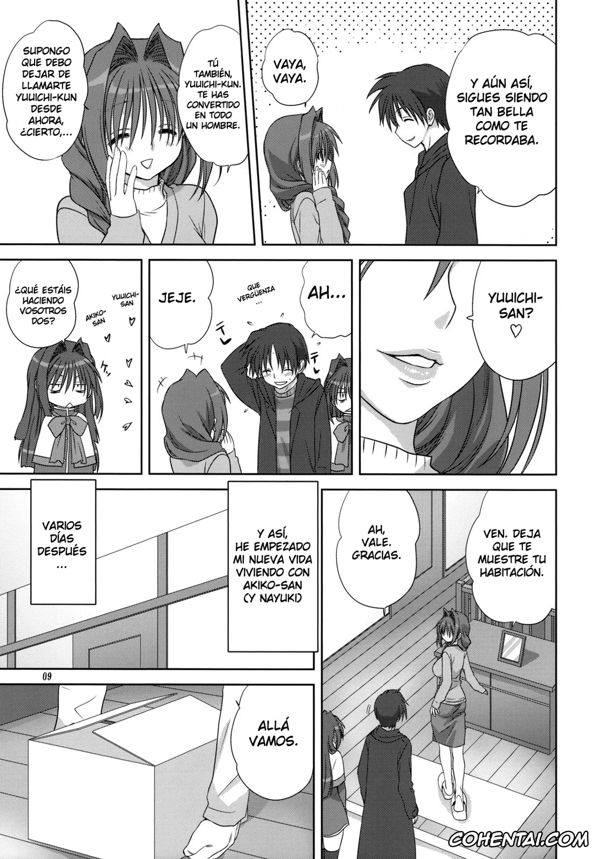Kanon hentai, Akiko Minase hentai, Yuuichi Aizawa hentai, Akiko-san to Issho 4 (Kanon), pagina 9