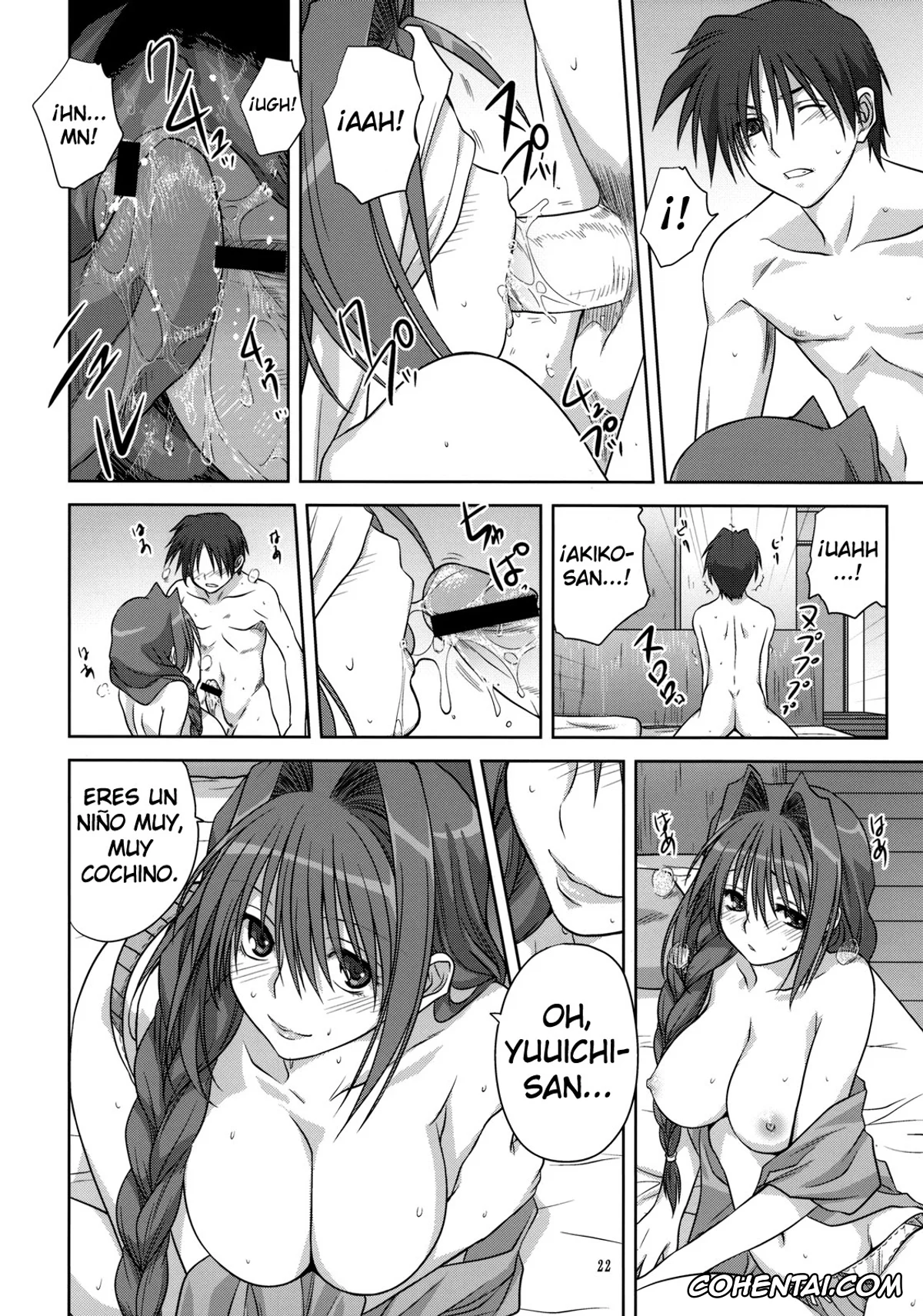 Kanon xxx, Akiko Minase xxx, Yuuichi Aizawa xxx, Akiko-san to Issho 4 (Kanon), pagina 22