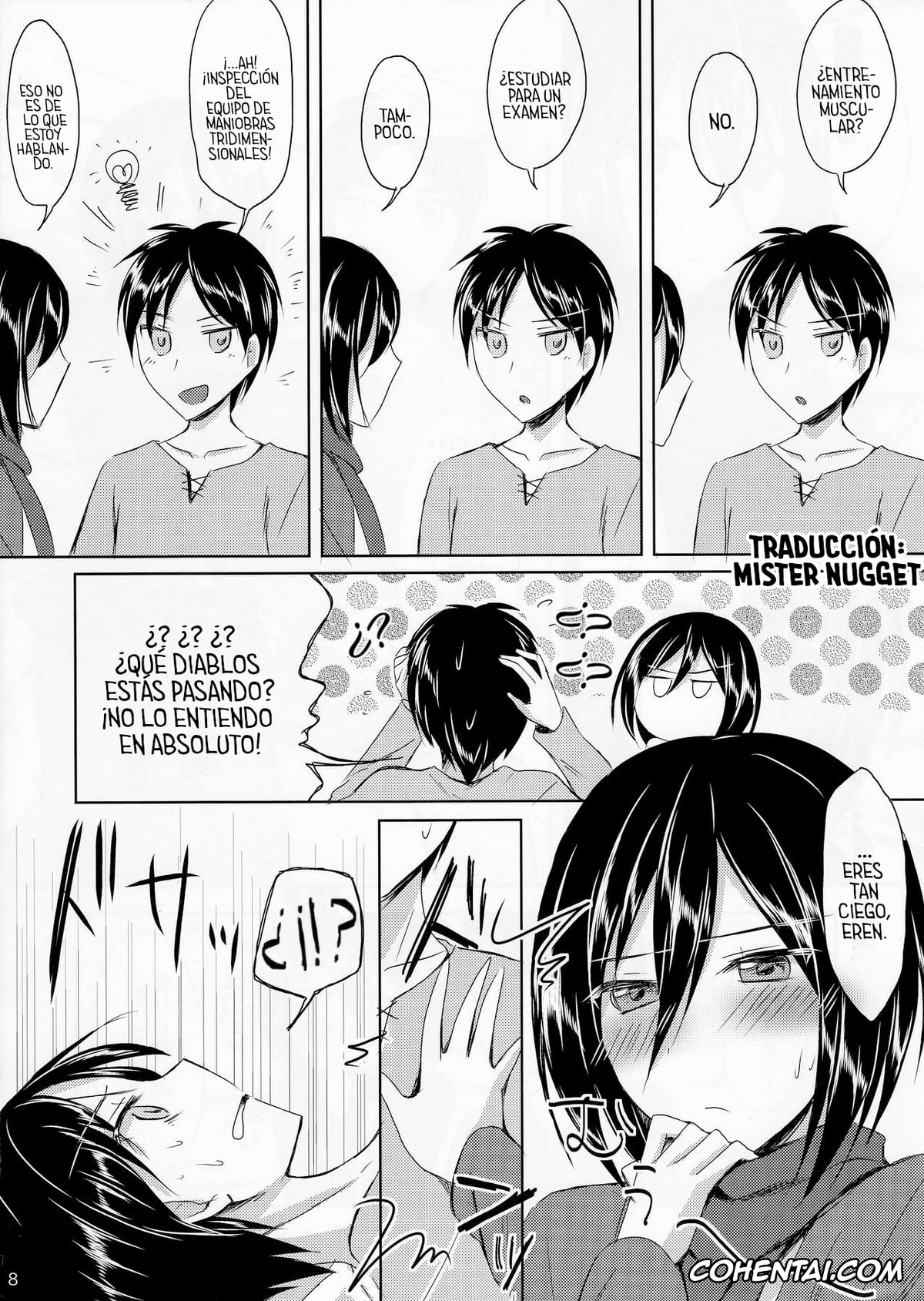 Shingeki No Kyojin | Attack On Titan porno, Eren Jaeger porno, Mikasa Ackerman porno, Mikasa-san wa Yokkyuu Fuman (Shingeki no Kyojin), pagina 8