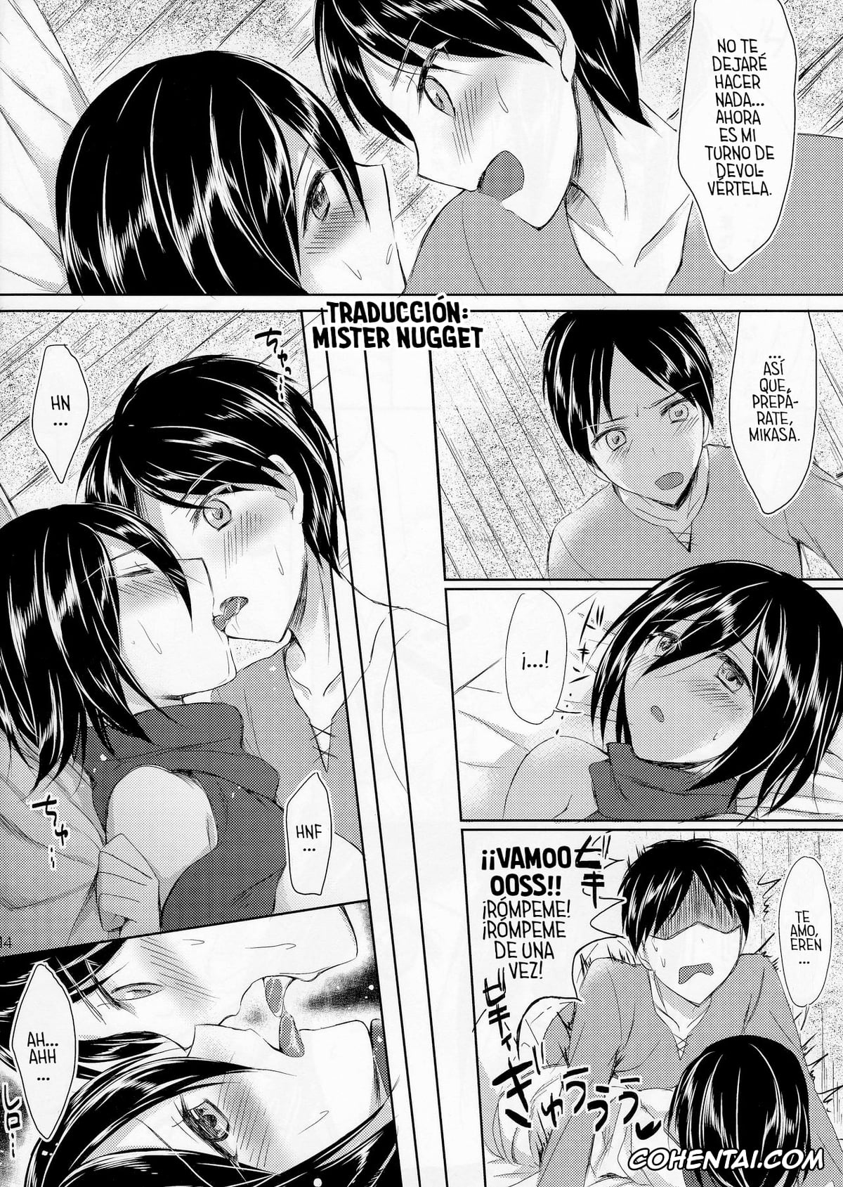 Shingeki No Kyojin | Attack On Titan porno, Eren Jaeger porno, Mikasa Ackerman porno, Mikasa-san wa Yokkyuu Fuman (Shingeki no Kyojin), pagina 14