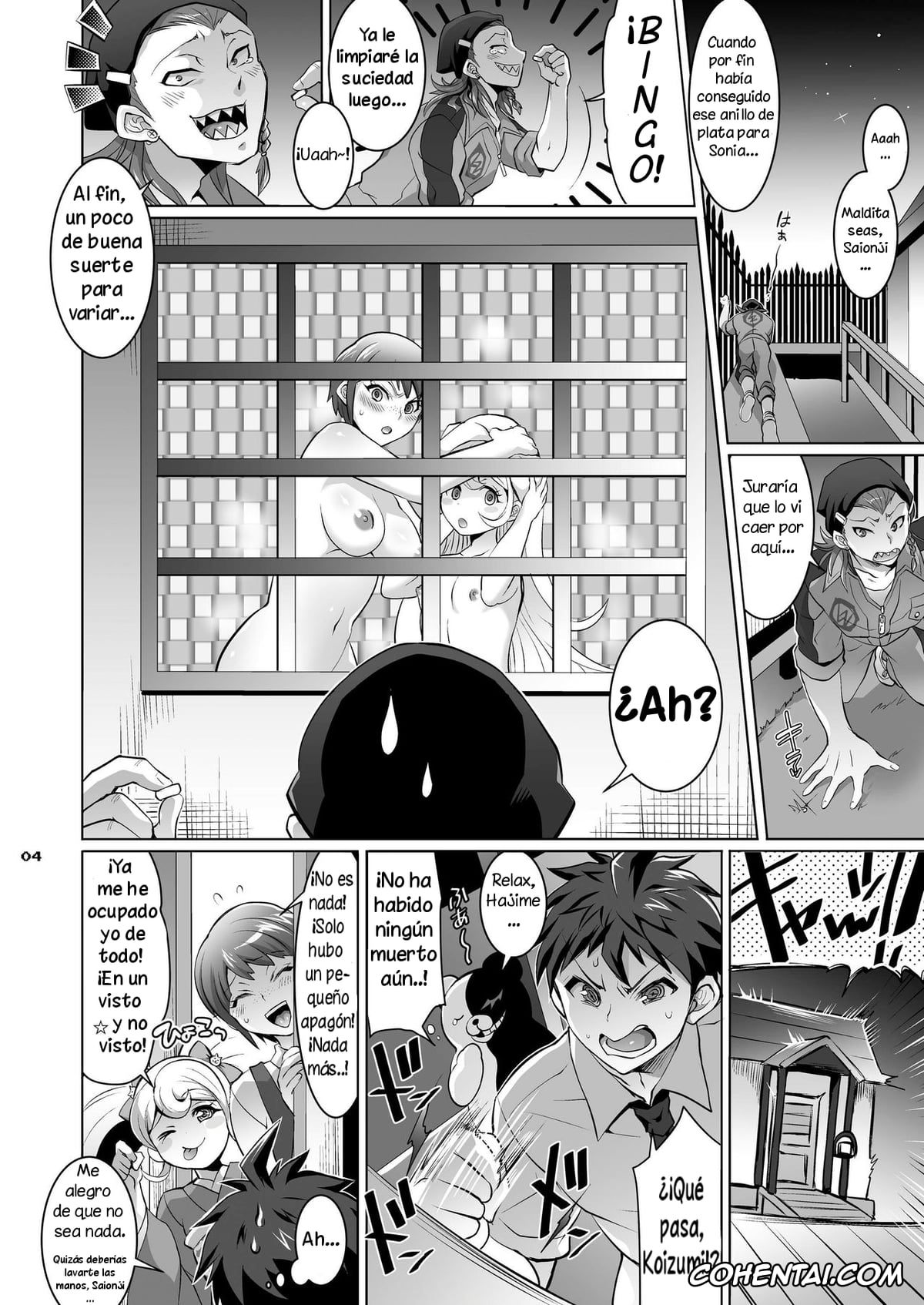 Danganronpa hentai, Hiyoko Saionji hentai, Kazuichi Soda hentai, Mahiru Koizumi hentai, Gyakushuu! Otoko no Maron (Super Danganronpa 2), pagina 3