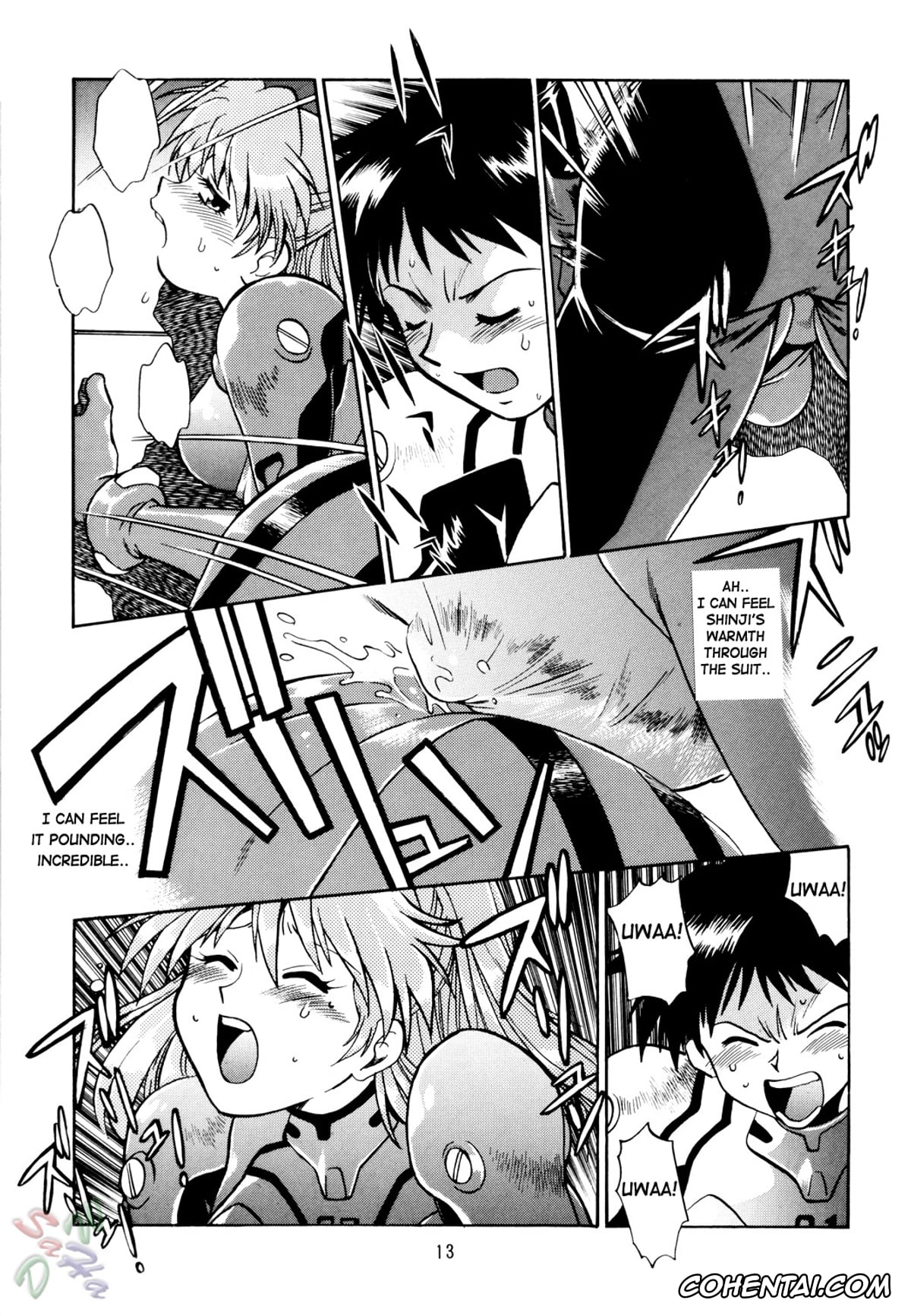 Neon Genesis Evangelion xxx, Asuka Langley Soryu xxx, Rei Ayanami xxx, Shinji Ikari xxx, Plug Suit Fetish (Neon Genesis Evangelion), pagina 13