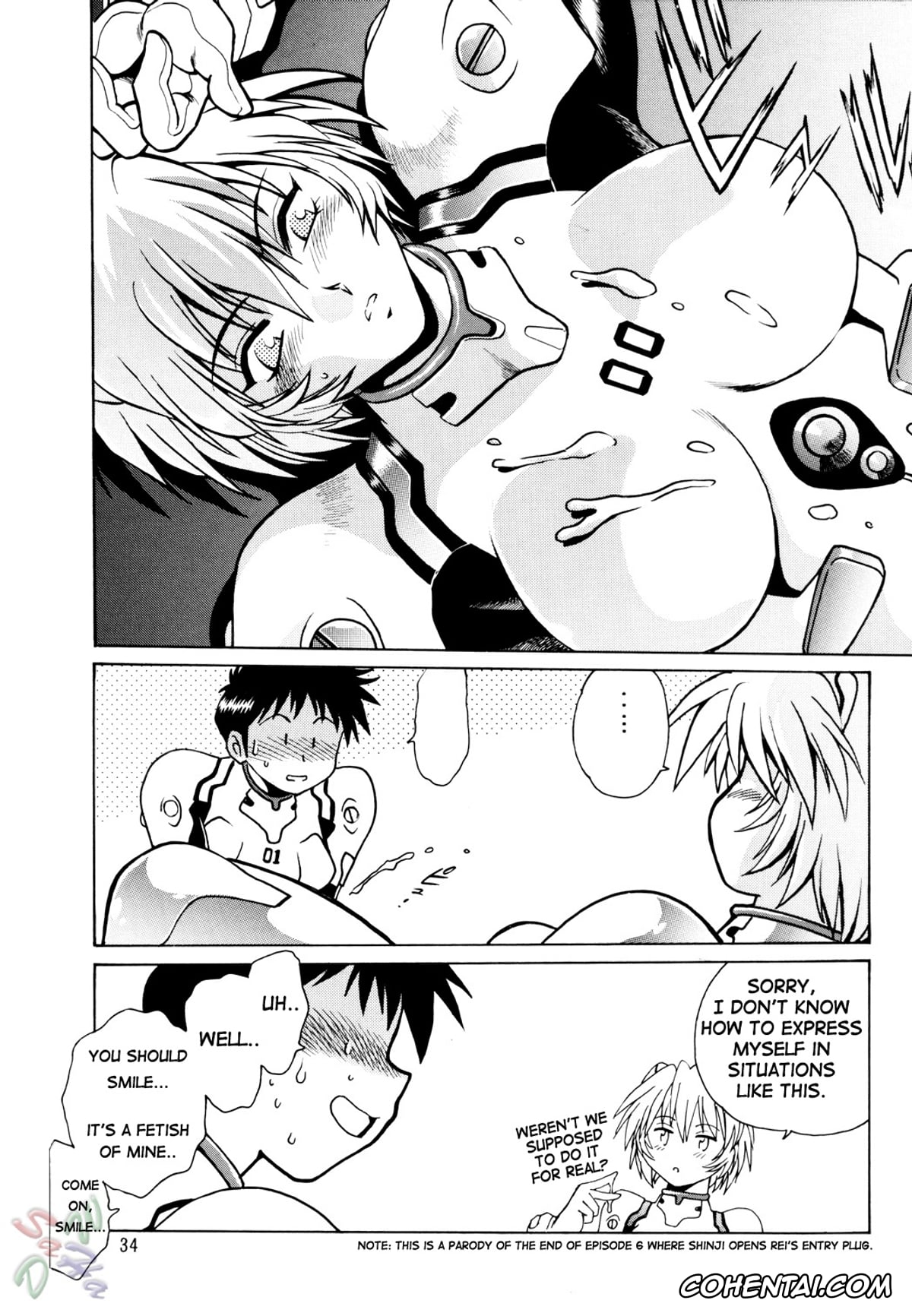 Neon Genesis Evangelion xxx, Asuka Langley Soryu xxx, Rei Ayanami xxx, Shinji Ikari xxx, Plug Suit Fetish (Neon Genesis Evangelion), pagina 34