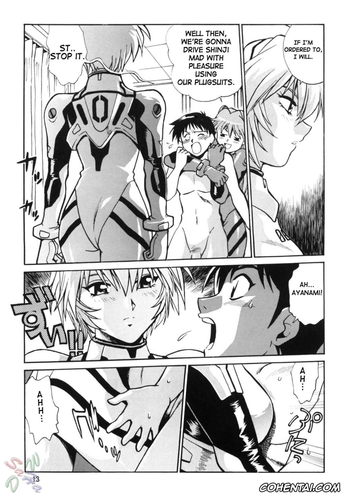 Neon Genesis Evangelion xxx, Asuka Langley Soryu xxx, Rei Ayanami xxx, Shinji Ikari xxx, Plug Suit Fetish Vol. 2 (Neon Genesis Evangelion), pagina 13