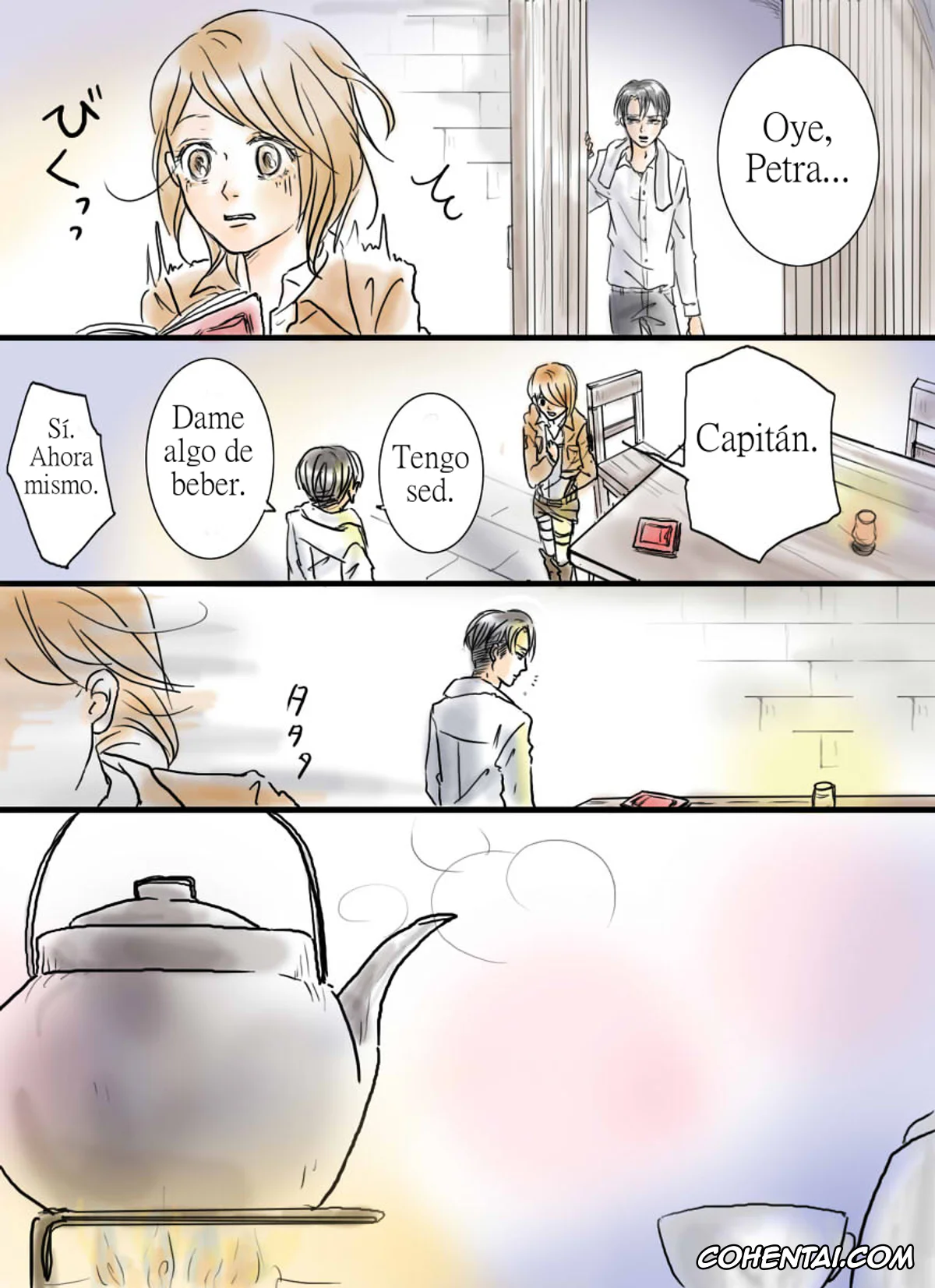 Shingeki No Kyojin | Attack On Titan xxx, Levi Ackerman xxx, Petra Ral xxx, El significado de un beso (Shingeki no Kyojin), pagina 4