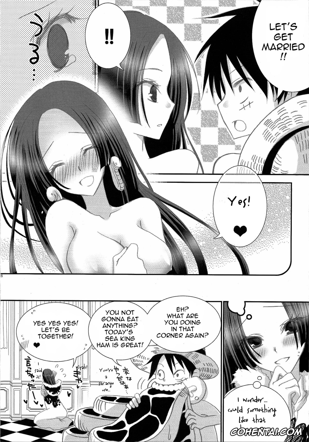 One Piece hentai, Boa Hancock hentai, Monkey D. Luffy hentai, IMAGINATION ~Hebihime-sama no Otawamure~ (One Piece), pagina 15