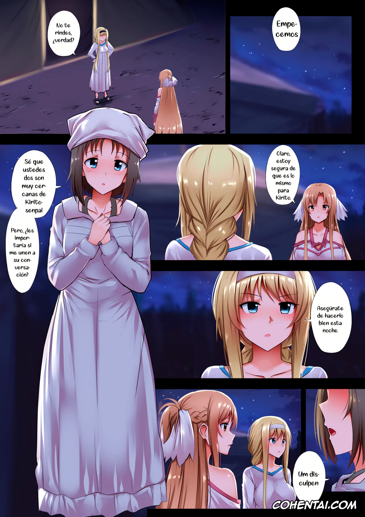 Sword Art Online hentai, Alice Zuberg hentai, Asuna Yuuki hentai, Kazuto Kirigaya | Kirito hentai, Ronye Arabel hentai, Sortiliena Serlut hentai, Minna Kara no Omoi (Sword Art Online), pagina 3