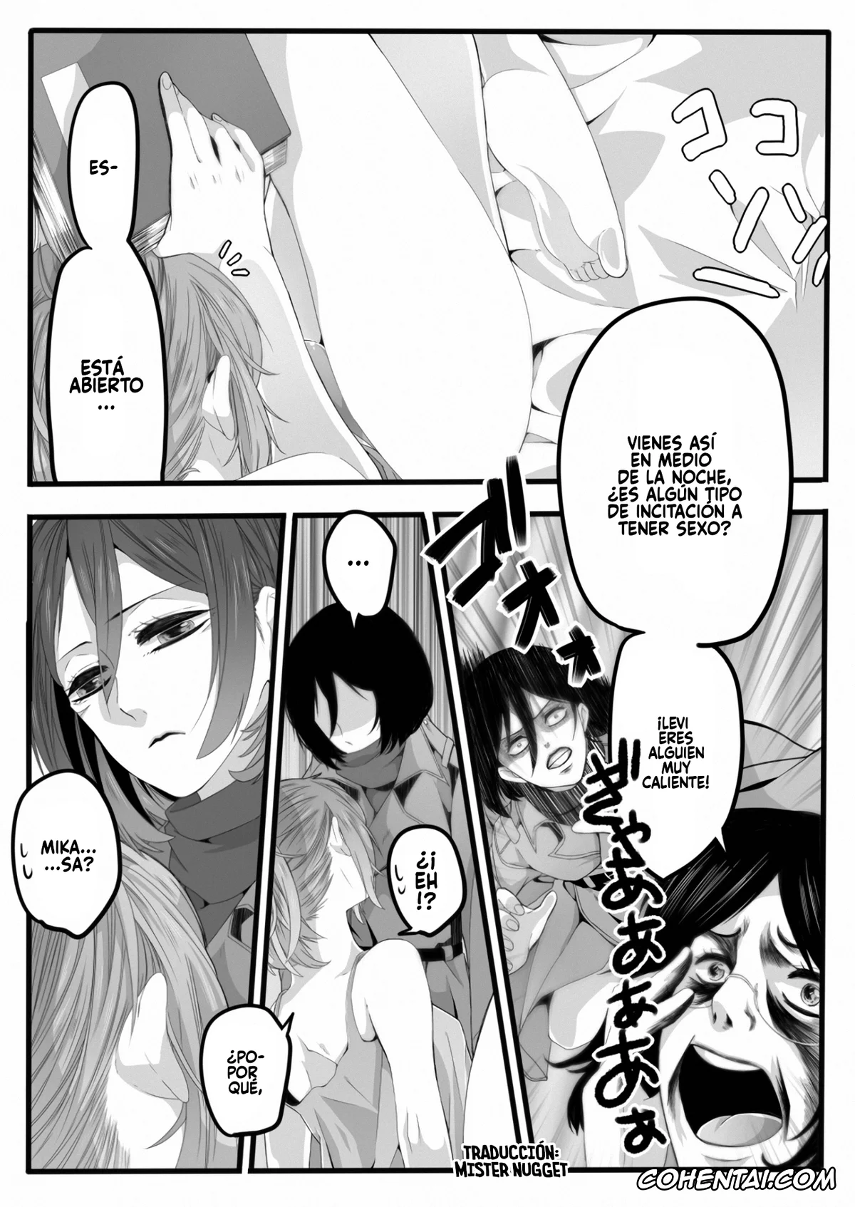 Shingeki No Kyojin | Attack On Titan hentai, Hange Zoe hentai, Mikasa Ackerman hentai, Shikarubeki Mukui o Ataeru Tatta Hitotsu no Houhou (Shingeki no Kyojin), pagina 3