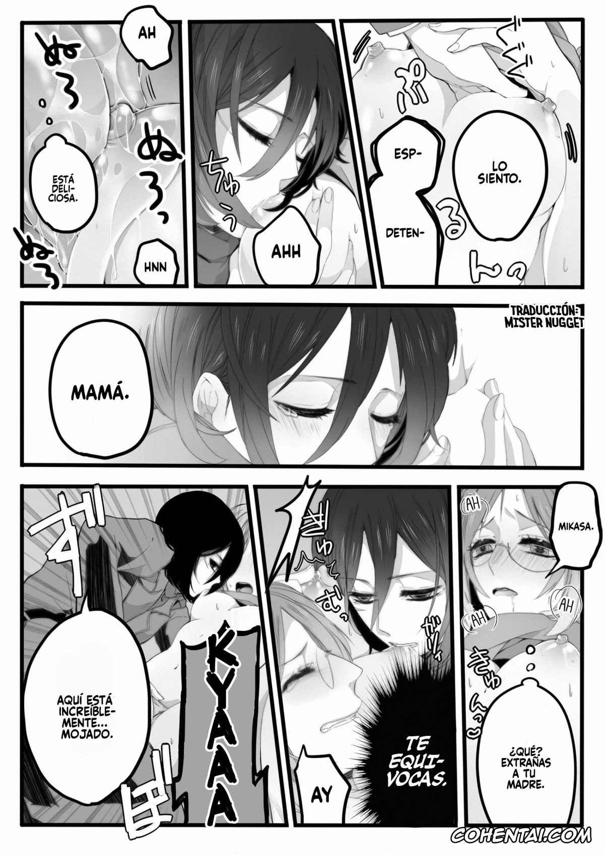 Shingeki No Kyojin | Attack On Titan hentai, Hange Zoe hentai, Mikasa Ackerman hentai, Shikarubeki Mukui o Ataeru Tatta Hitotsu no Houhou (Shingeki no Kyojin), pagina 6
