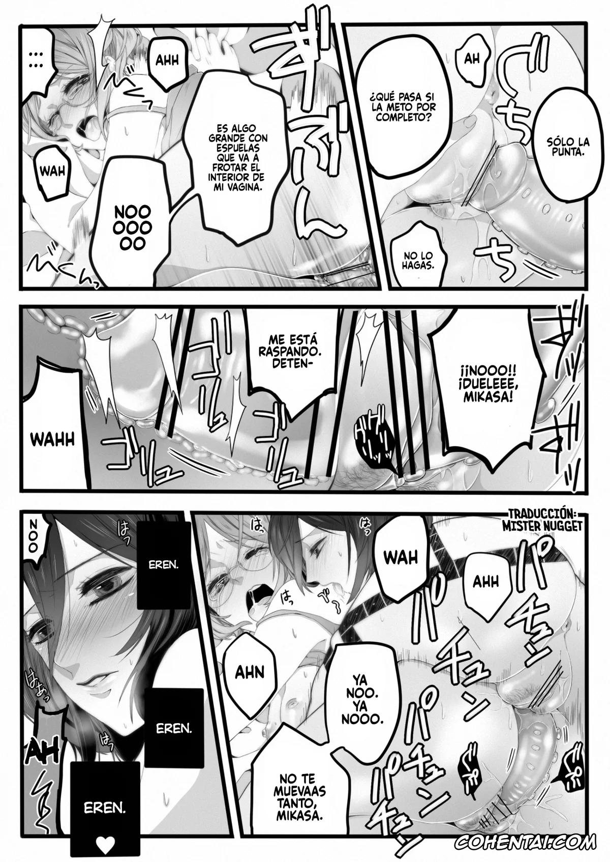 Shingeki No Kyojin | Attack On Titan hentai, Hange Zoe hentai, Mikasa Ackerman hentai, Shikarubeki Mukui o Ataeru Tatta Hitotsu no Houhou (Shingeki no Kyojin), pagina 9