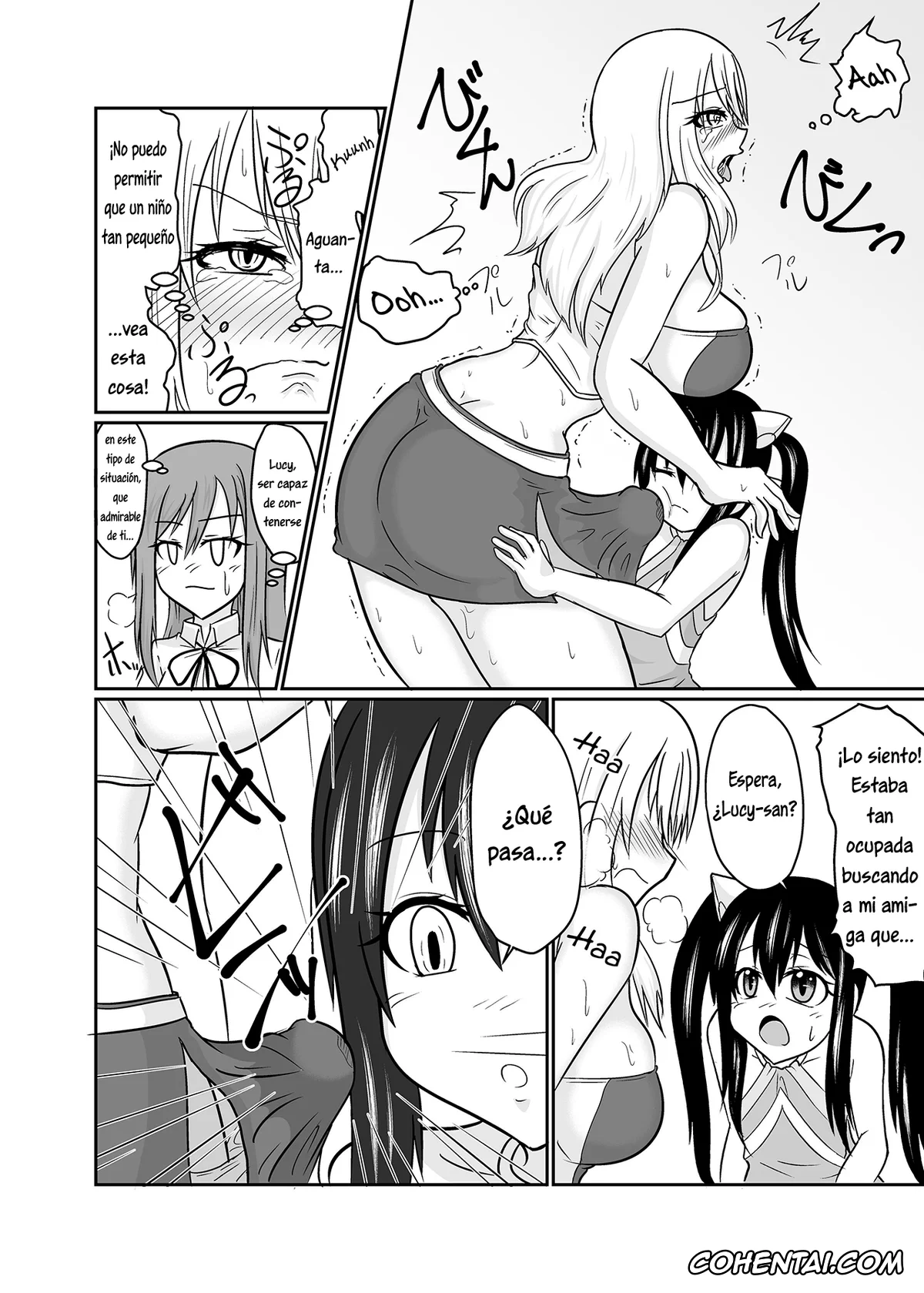 Fairy Tail xxx, Erza Scarlet xxx, Lucy Heartfilia xxx, Wendy Marvell xxx, Futanalink III (Fairy Tail), pagina 13