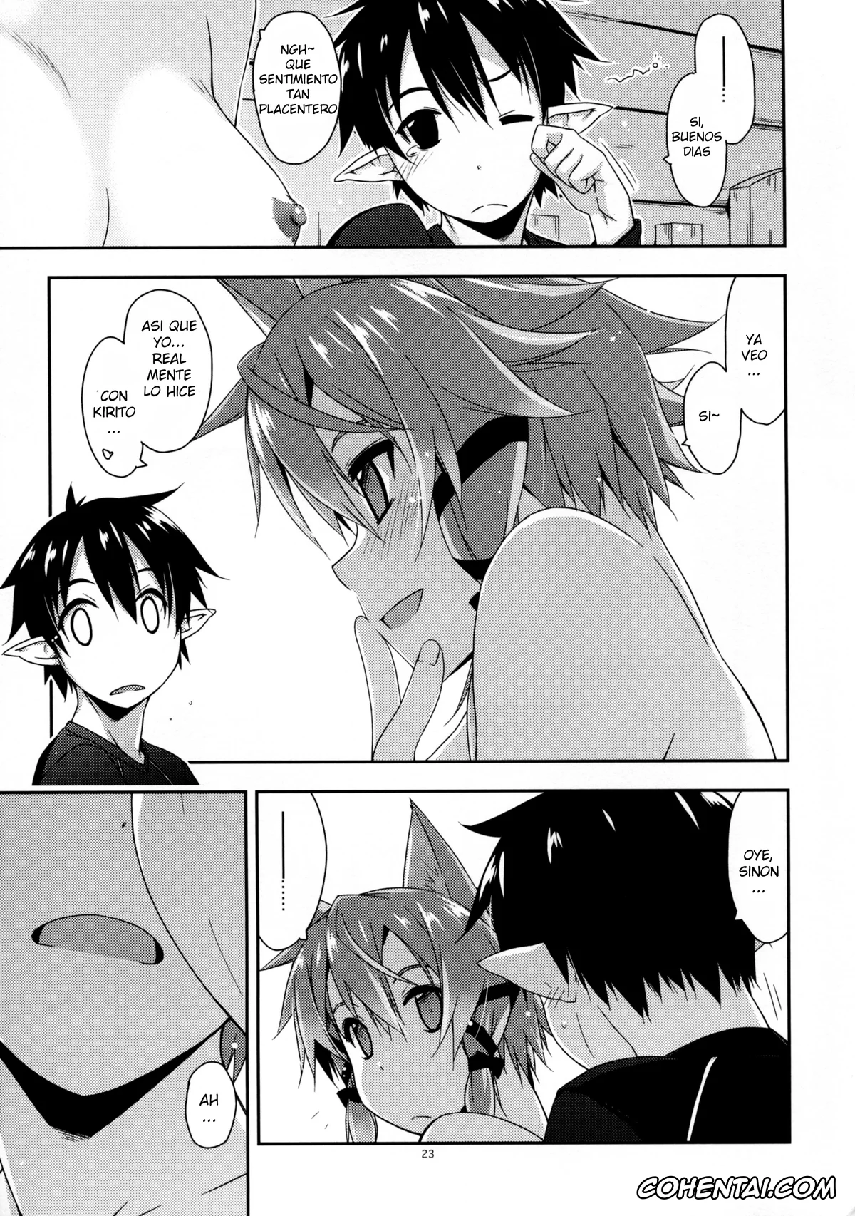 Sword Art Online porno, Kazuto Kirigaya | Kirito porno, Shino Asada | Sinon porno, Case closed. (Sword Art Online), pagina 23