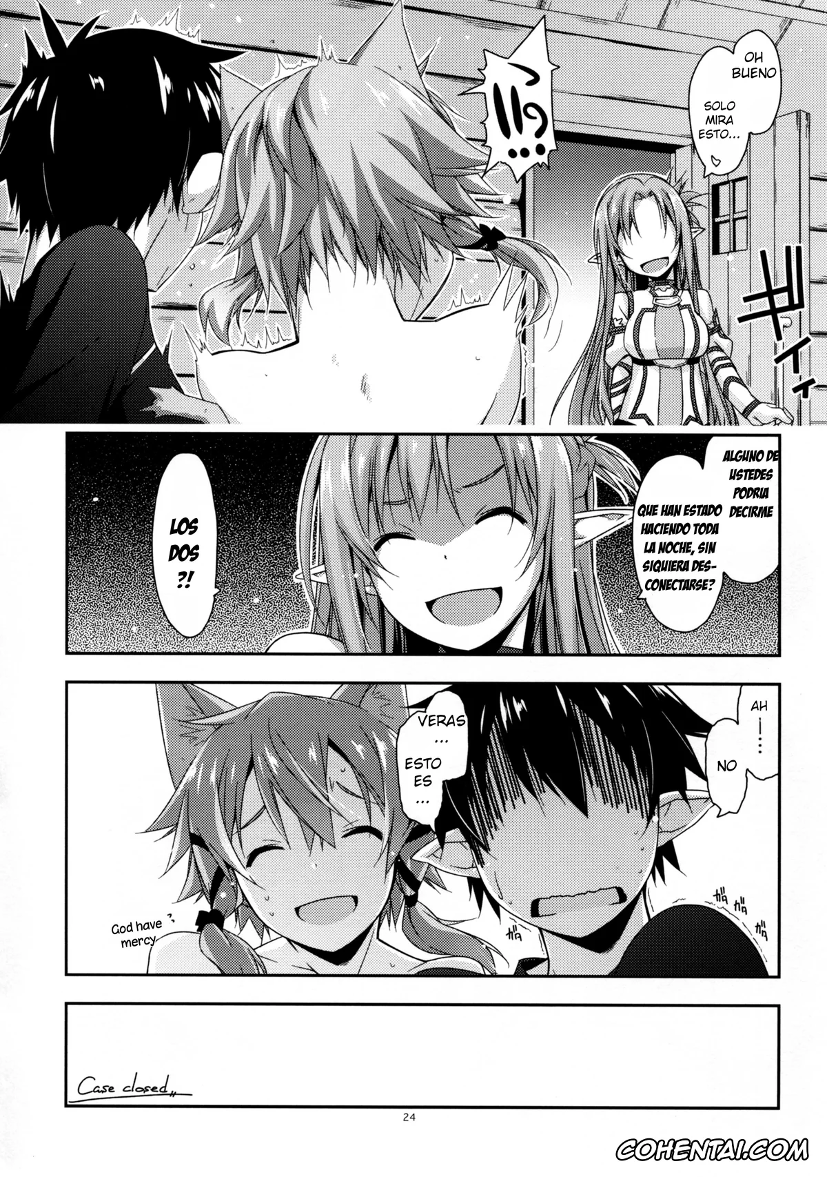 Sword Art Online hentai, Kazuto Kirigaya | Kirito hentai, Shino Asada | Sinon hentai, Case closed. (Sword Art Online), pagina 24