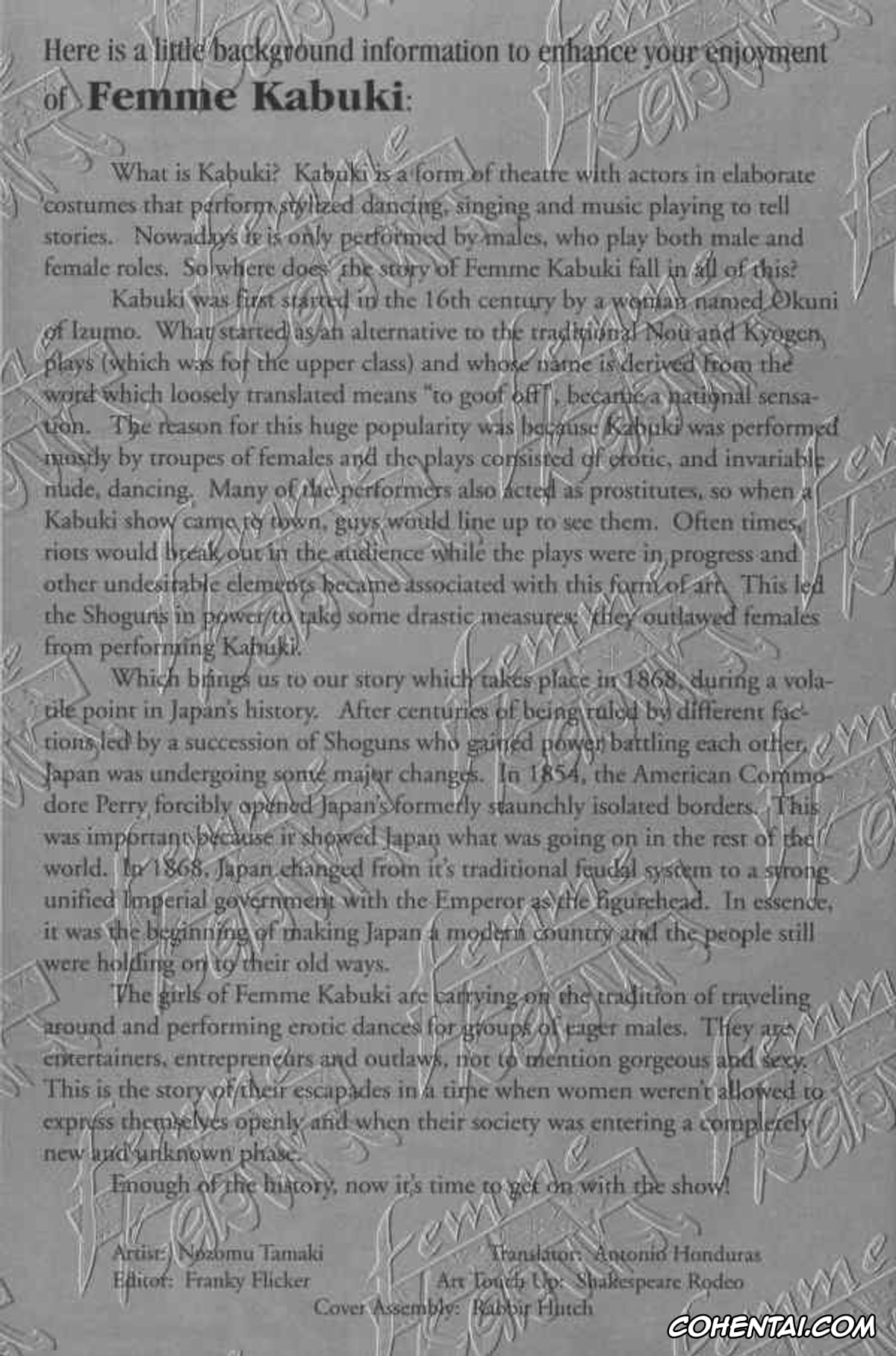 Original porno, Femme Kabuki 1, pagina 2