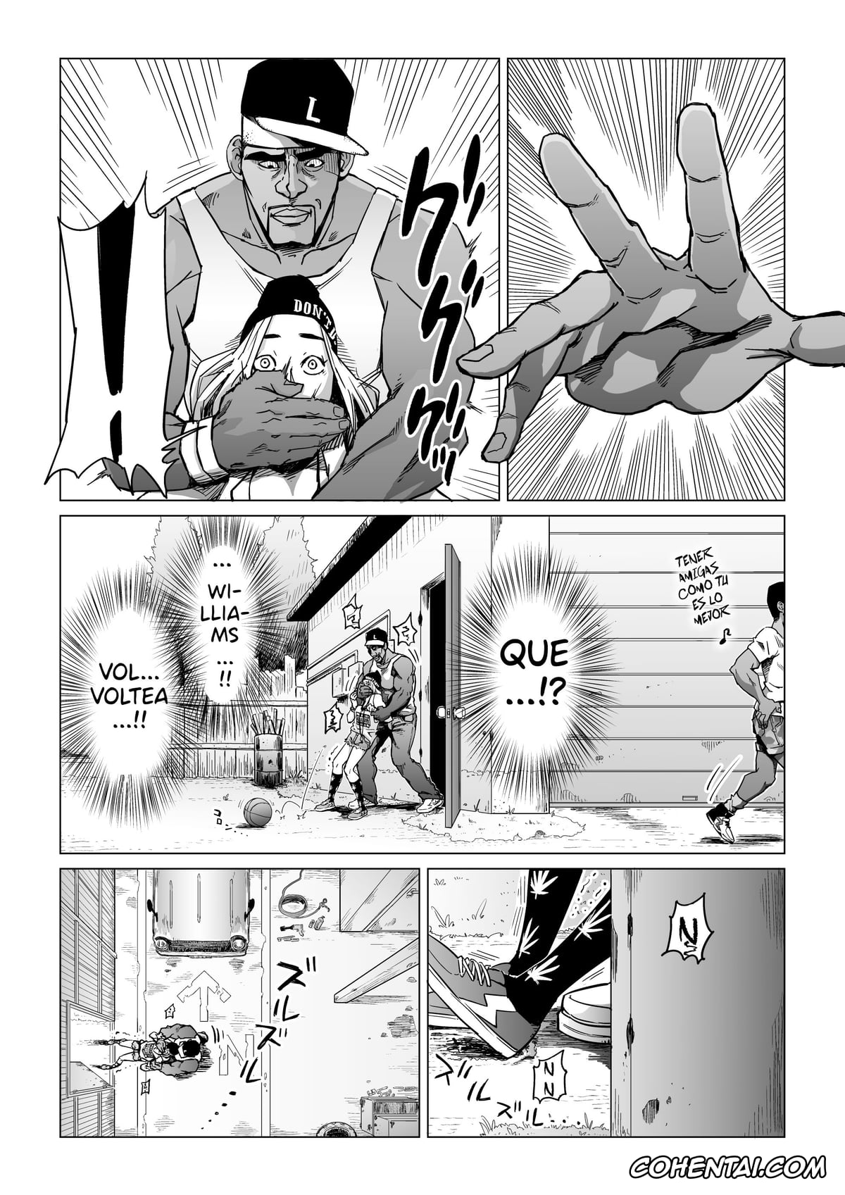 3on3 Freestyle porno, Gori Macho Oootoko ga Irojiro Kinpatsu o Kankin Kousoku Rape (3on3 FreeStyle), pagina 5