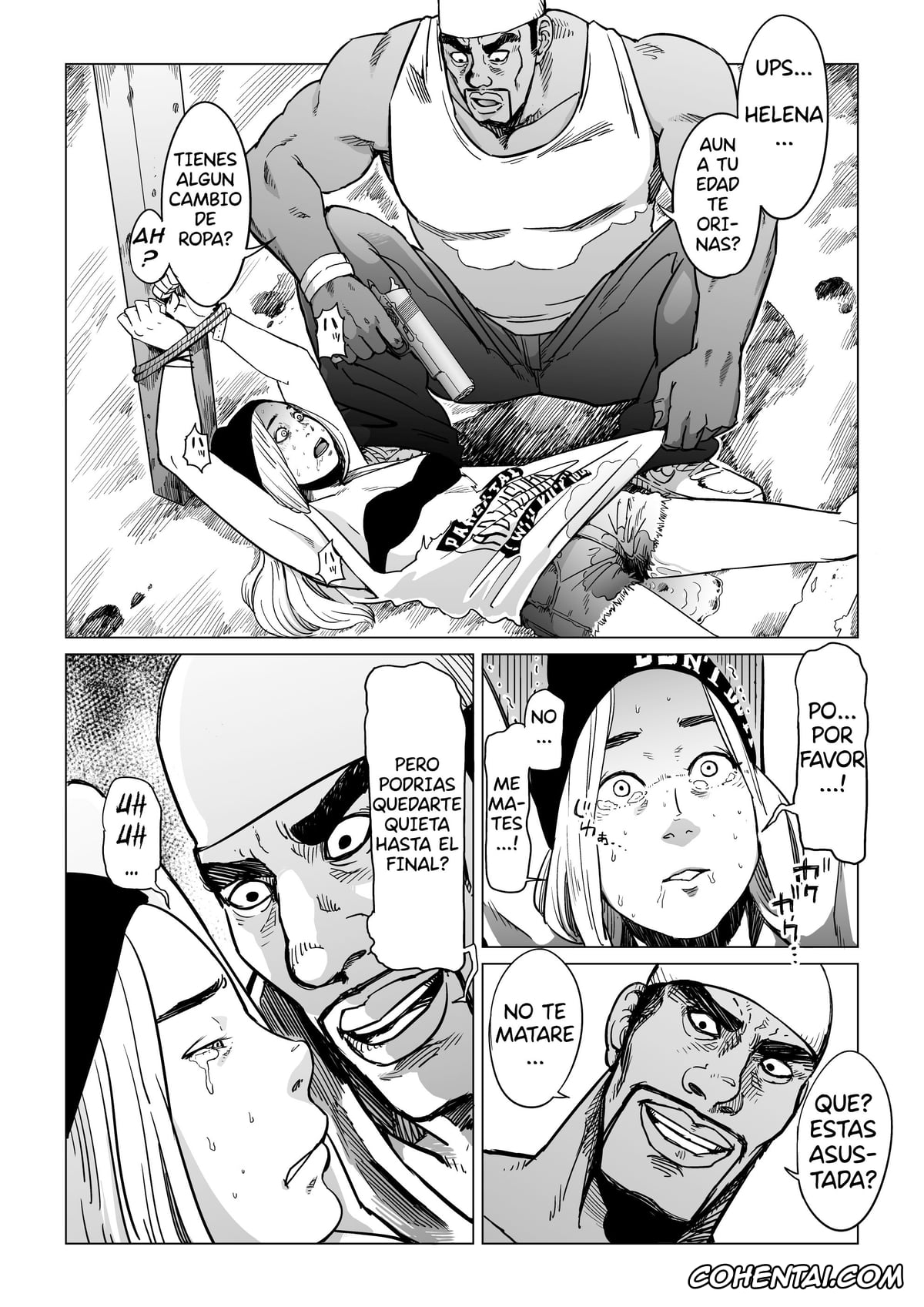 3on3 Freestyle hentai, Gori Macho Oootoko ga Irojiro Kinpatsu o Kankin Kousoku Rape (3on3 FreeStyle), pagina 9
