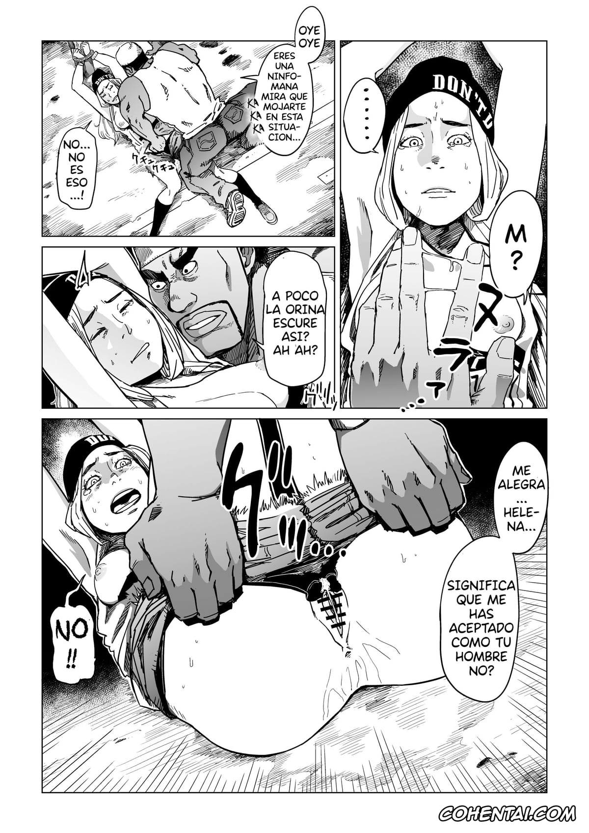 3on3 Freestyle hentai, Gori Macho Oootoko ga Irojiro Kinpatsu o Kankin Kousoku Rape (3on3 FreeStyle), pagina 12
