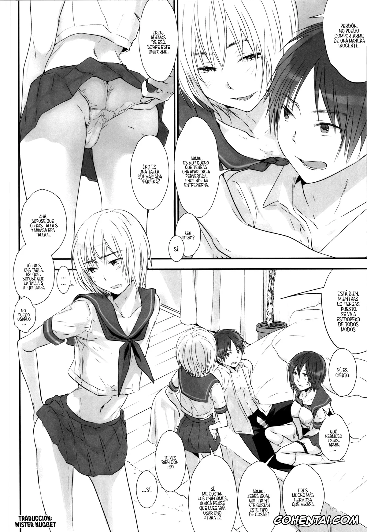Shingeki No Kyojin | Attack On Titan hentai, Armin Arlert hentai, Eren Jaeger hentai, Mikasa Ackerman hentai, 3P (Shingeki no Kyojin), pagina 12