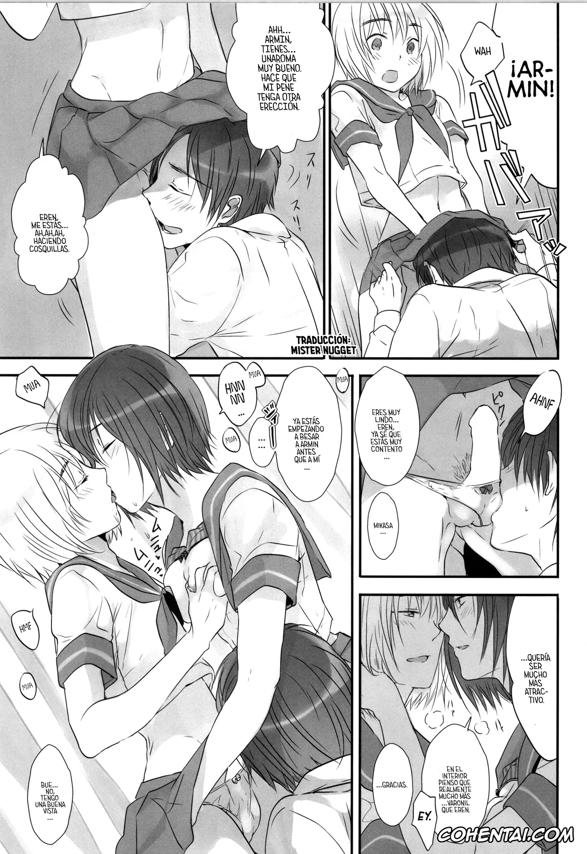 Shingeki No Kyojin | Attack On Titan xxx, Armin Arlert xxx, Eren Jaeger xxx, Mikasa Ackerman xxx, 3P (Shingeki no Kyojin), pagina 13