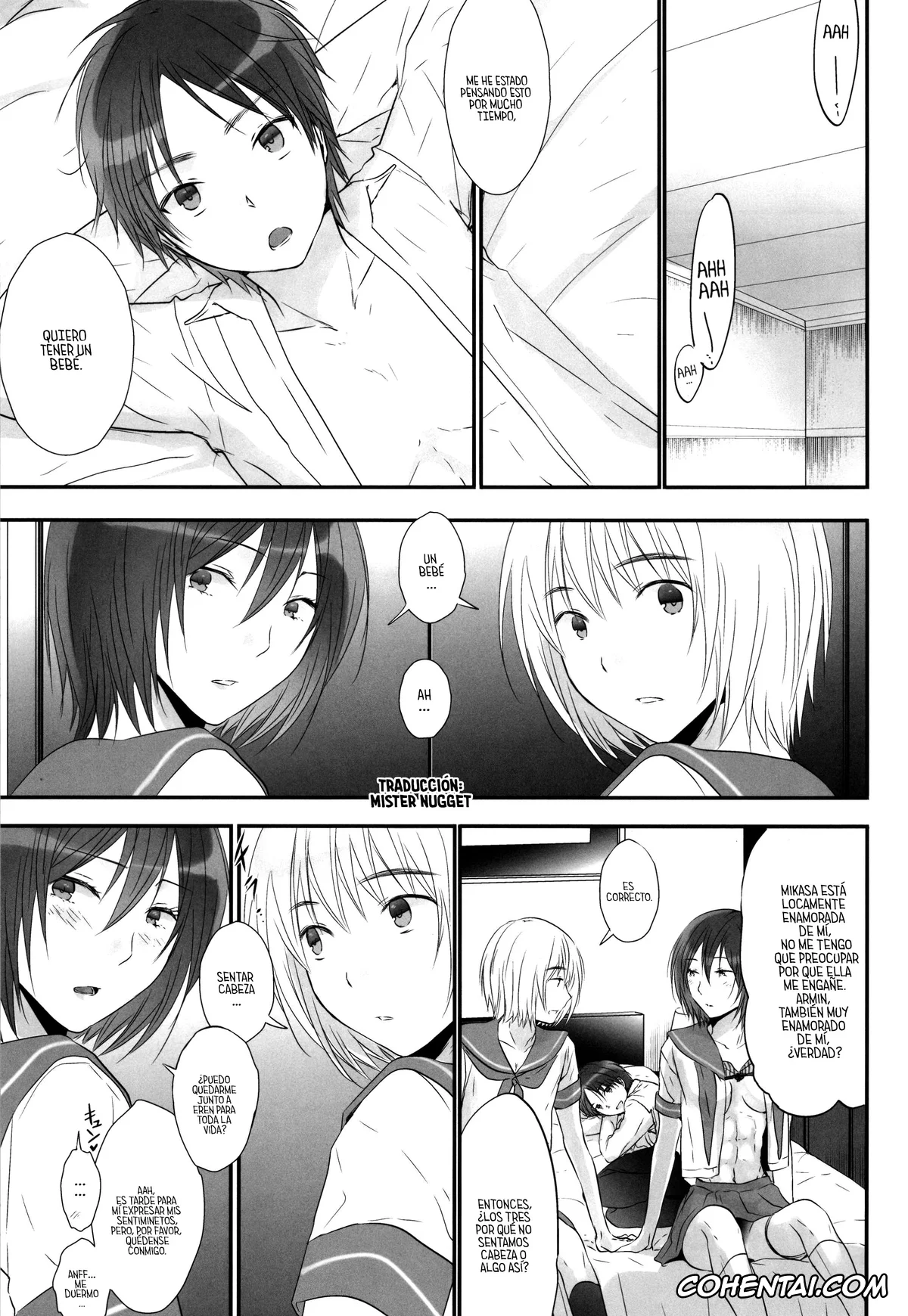Shingeki No Kyojin | Attack On Titan xxx, Armin Arlert xxx, Eren Jaeger xxx, Mikasa Ackerman xxx, 3P (Shingeki no Kyojin), pagina 25