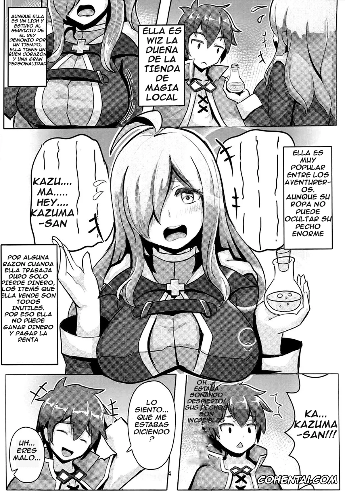 Kono Subarashii Sekai ni Syukufuku o! hentai, Wiz hentai, Kono Binbou na Tenshu ni Seifuku o! (Kono Subarashii Sekai ni Syukufuku o!), pagina 3