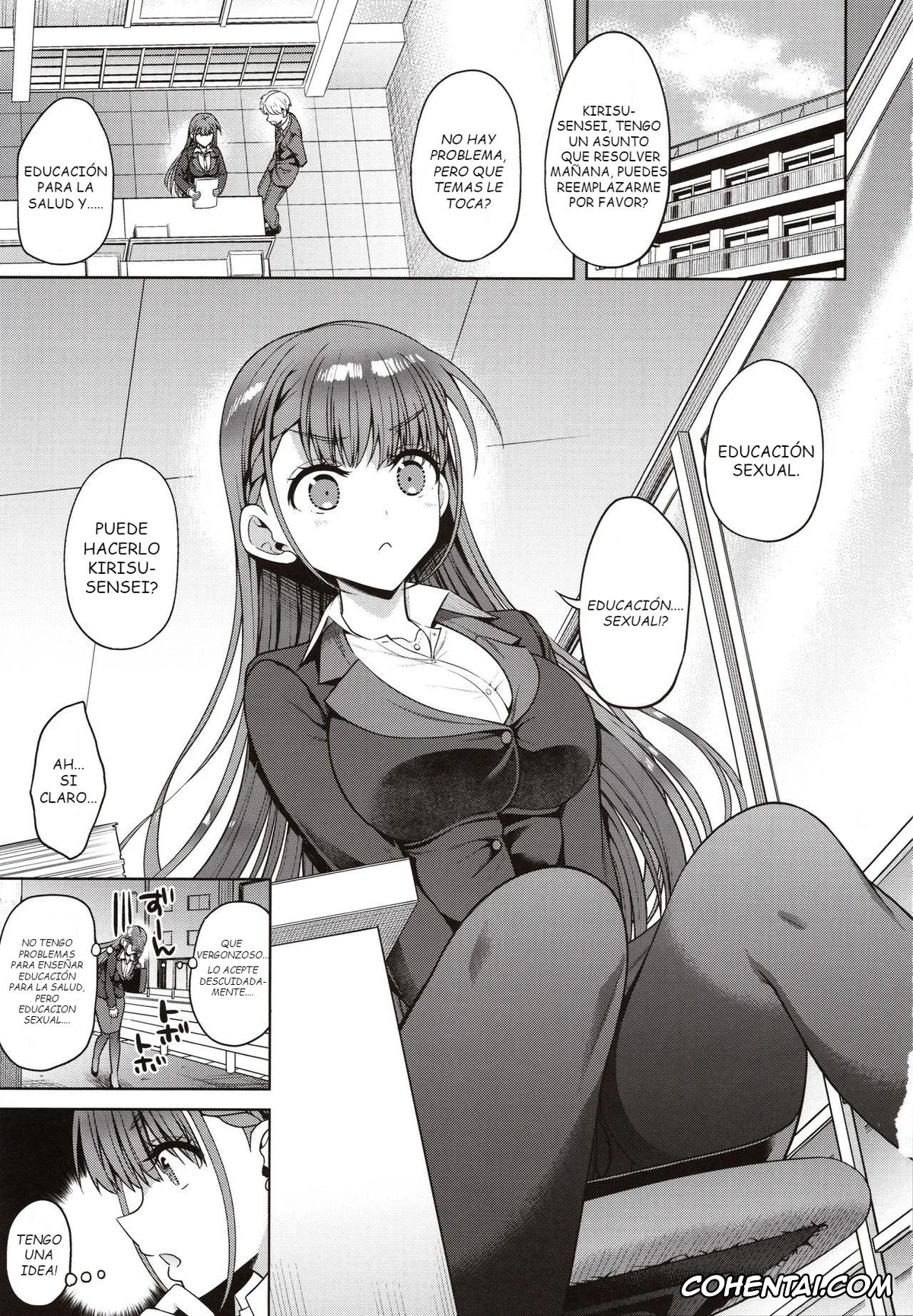 Bokutachi wa Benkyou ga Dekinai porno, Mafuyu Kirisu porno, Nariyuki Yuiga porno, Kirisu Sensei ga Oshieru Hokentaiiku (Bokutachi wa Benkyou ga Dekinai), pagina 2