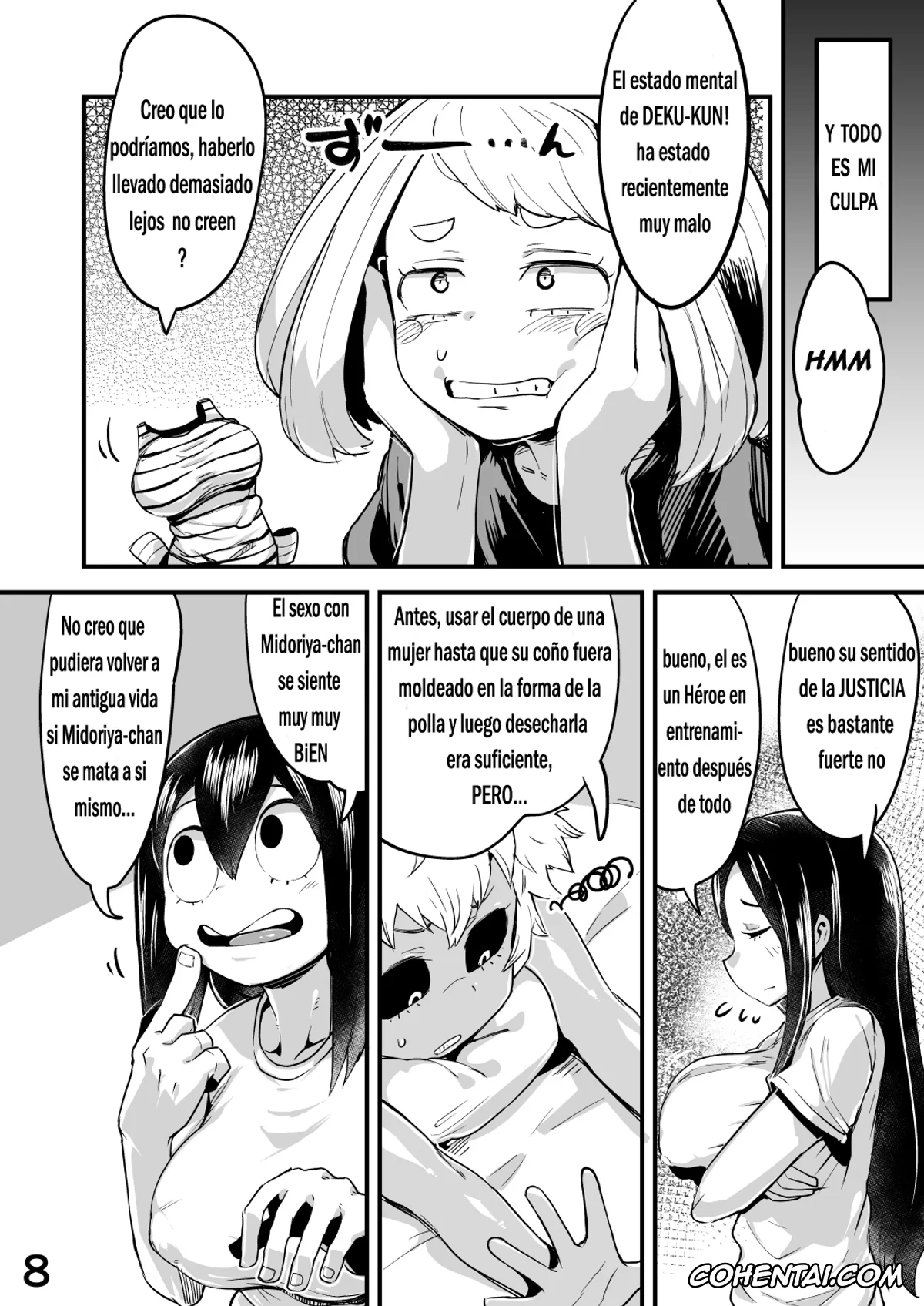My Hero Academia | Boku No Hero Academia xxx, Izuku Midoriya xxx, Kyoka Jiro xxx, Mina Ashido xxx, Momo Yaoyorozu xxx, Mount Lady xxx, Nemuri Kayama xxx, Ochako Uraraka xxx, Tooru Hagakure xxx, Tsuyu Asui xxx, Boku to Nottori Villain Nakademia Vol. 2 (Boku no Hero Academia), pagina 7