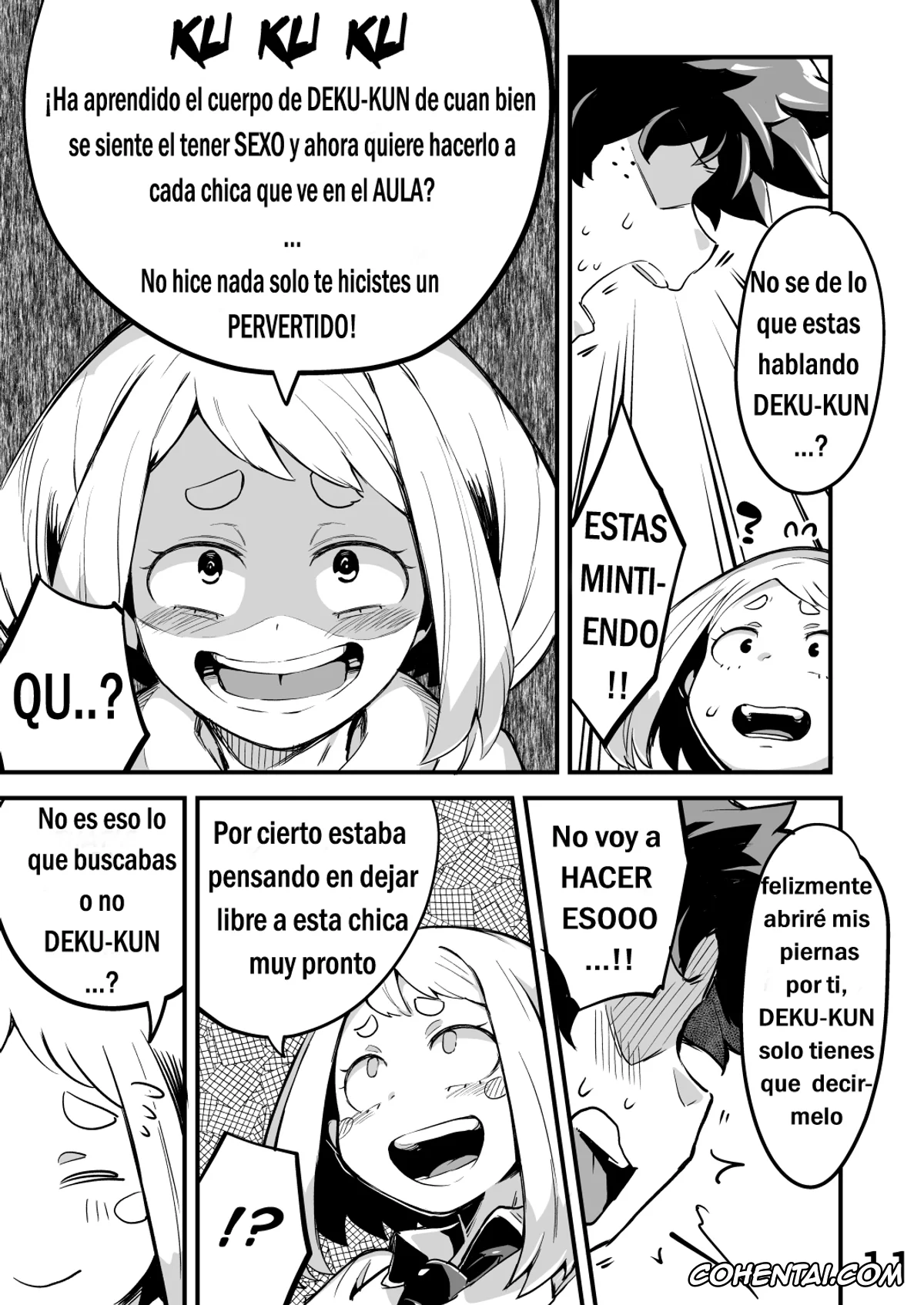 My Hero Academia | Boku No Hero Academia xxx, Izuku Midoriya xxx, Kyoka Jiro xxx, Mina Ashido xxx, Momo Yaoyorozu xxx, Mount Lady xxx, Nemuri Kayama xxx, Ochako Uraraka xxx, Tooru Hagakure xxx, Tsuyu Asui xxx, Boku to Nottori Villain Nakademia Vol. 2 (Boku no Hero Academia), pagina 10
