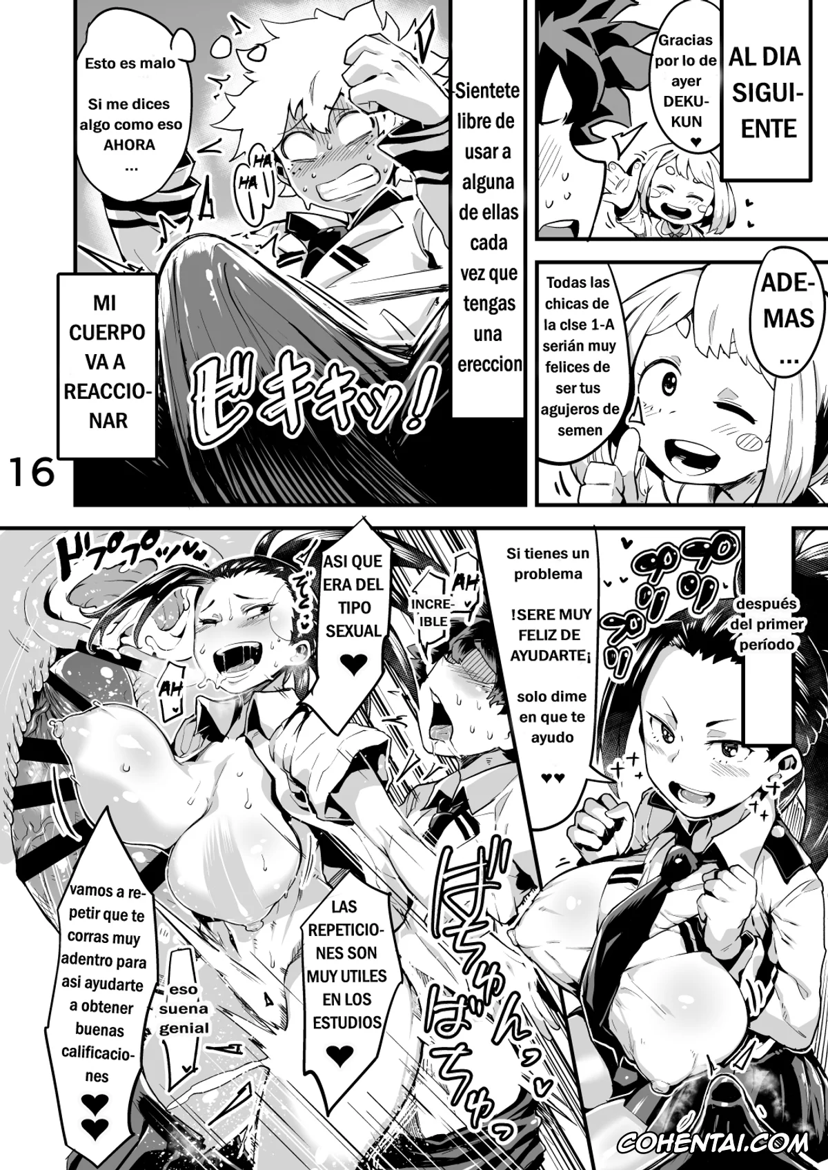 My Hero Academia | Boku No Hero Academia hentai, Izuku Midoriya hentai, Kyoka Jiro hentai, Mina Ashido hentai, Momo Yaoyorozu hentai, Mount Lady hentai, Nemuri Kayama hentai, Ochako Uraraka hentai, Tooru Hagakure hentai, Tsuyu Asui hentai, Boku to Nottori Villain Nakademia Vol. 2 (Boku no Hero Academia), pagina 15