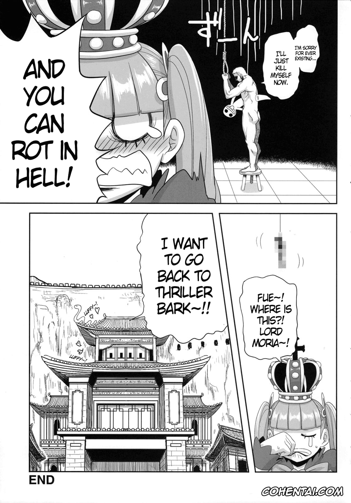 One Piece xxx, Boa Hancock xxx, Marguerite xxx, Monkey D. Luffy xxx, Perona xxx, Roronoa Zoro xxx, THROUGH THE WALL (One Piece), pagina 25