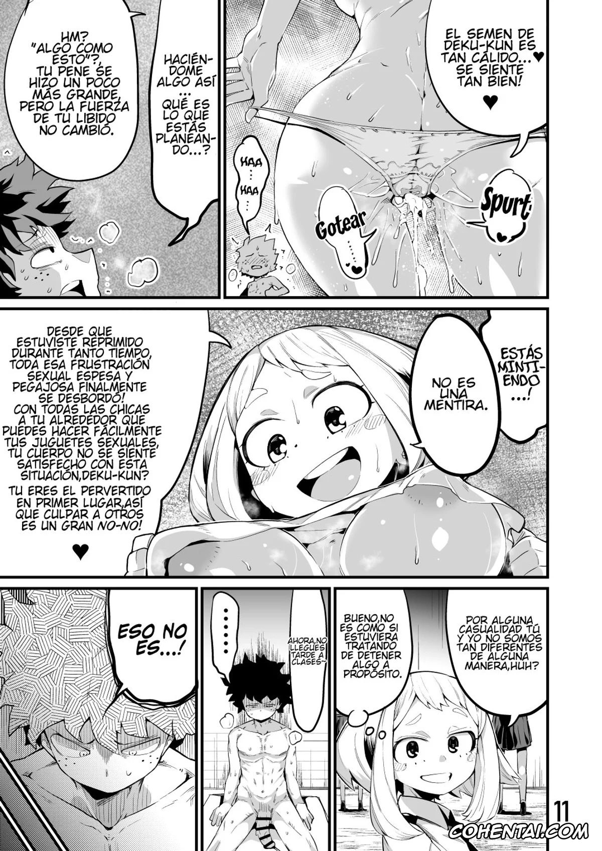 My Hero Academia | Boku No Hero Academia xxx, Izuku Midoriya xxx, Kyoka Jiro xxx, Mei Hatsume xxx, Momo Yaoyorozu xxx, Nejire Hado xxx, Ochako Uraraka xxx, Yuyu Haya xxx, Boku to Nottori Villain Nakademia Vol. 3 (Boku no Hero Academia), pagina 10